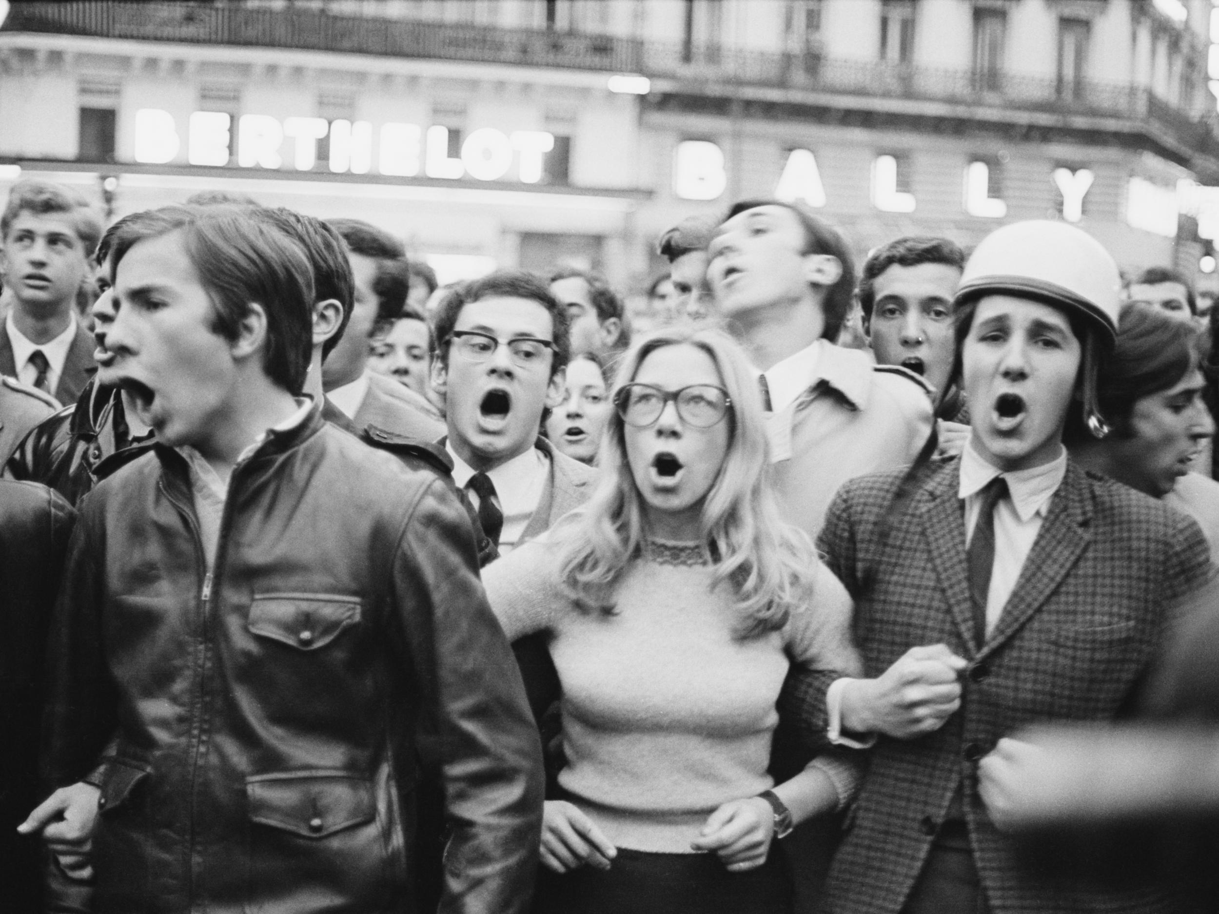 To the barricades: on 30 May, the unions led 400,000 to 500,000 protesters through Paris chanting ‘Adieu, De Gaulle’