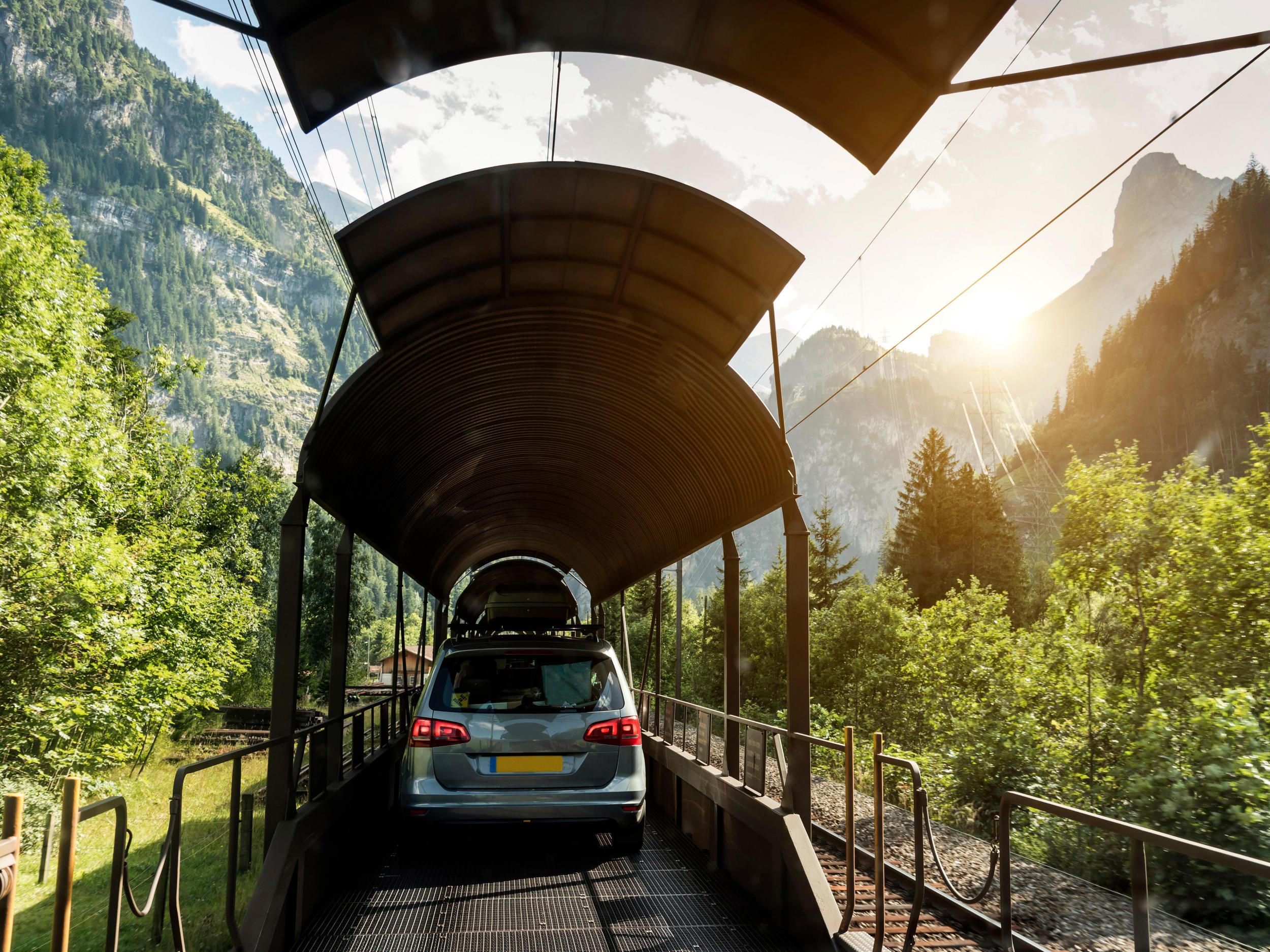 A car on motorail in Bern, Switzerland - where the service is hugely popular