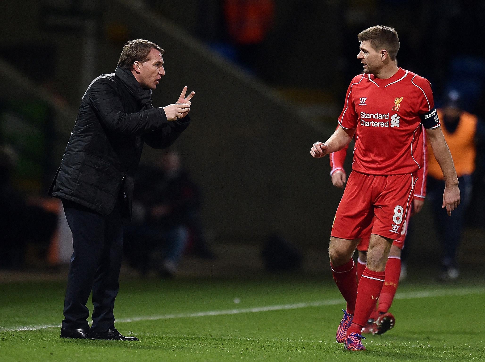 Steven Gerrard played under Brendan Rodgers at Liverpool