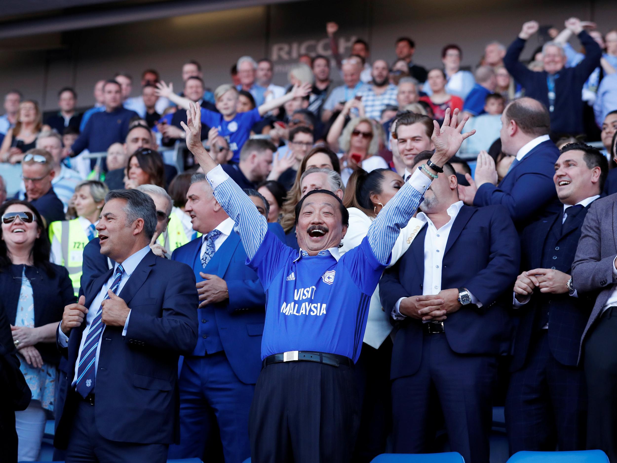 Vincent Tan celebrated wildly in the stands