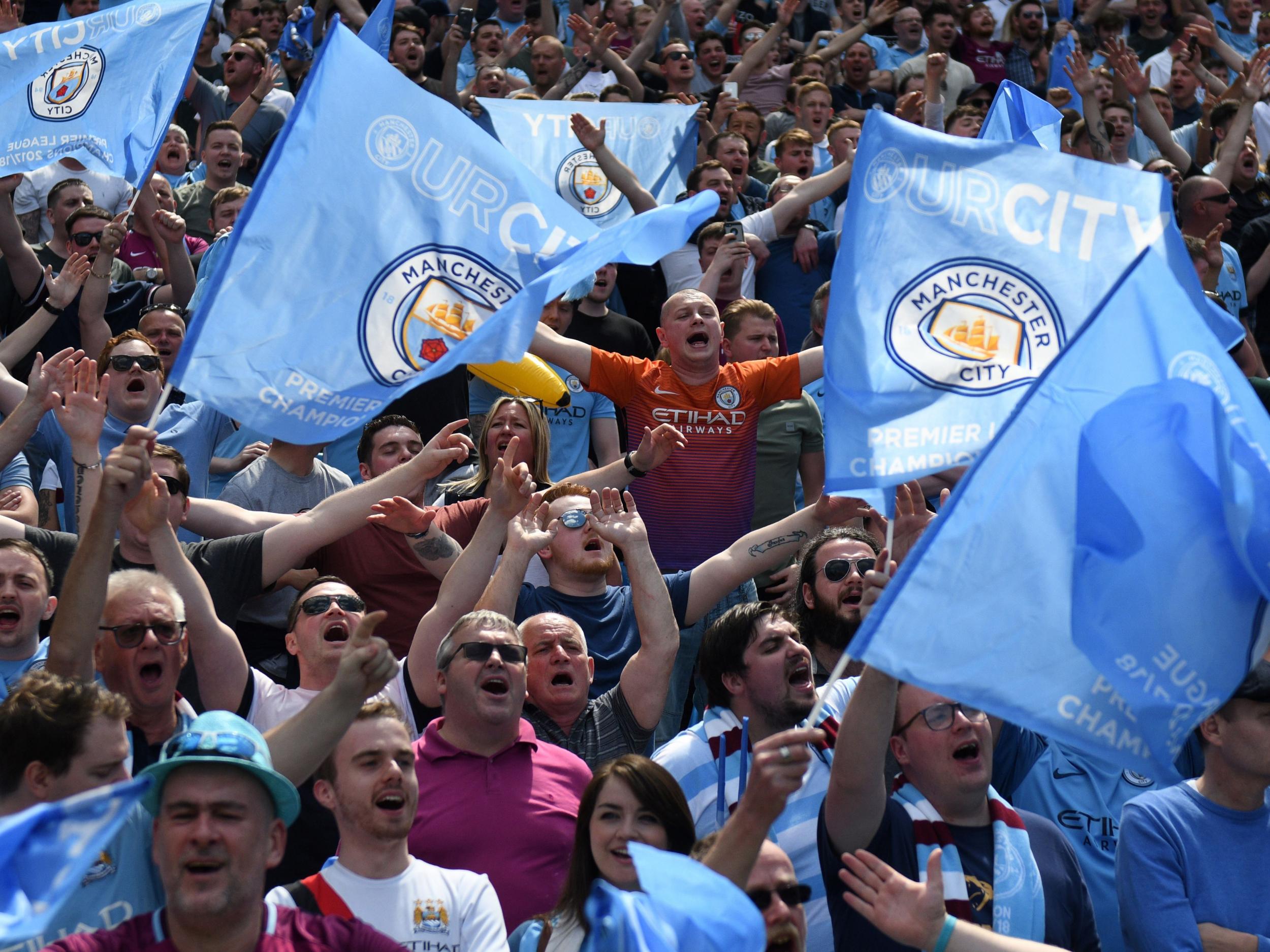 City fans were in a jubilant mood