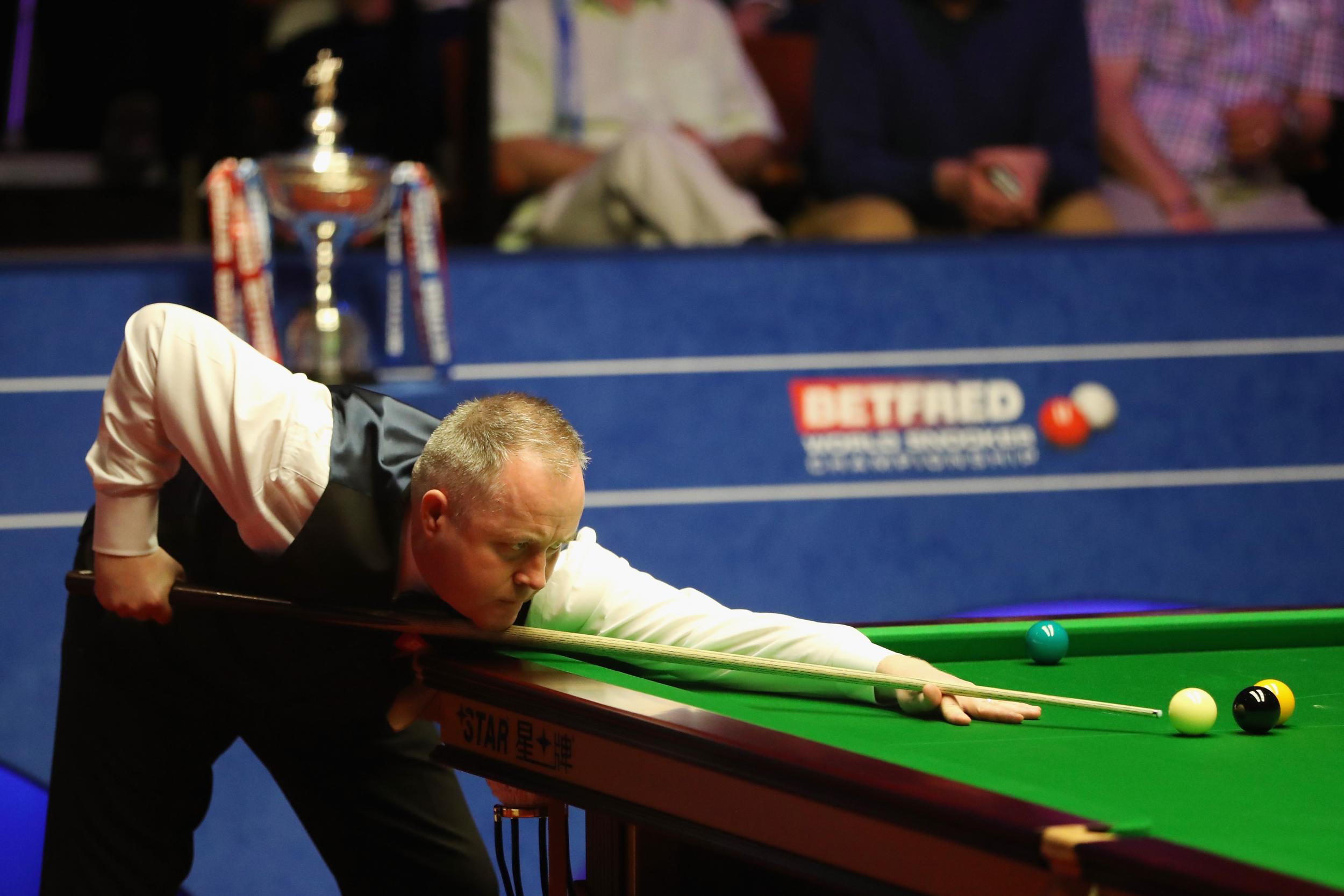 John Higgins during the final