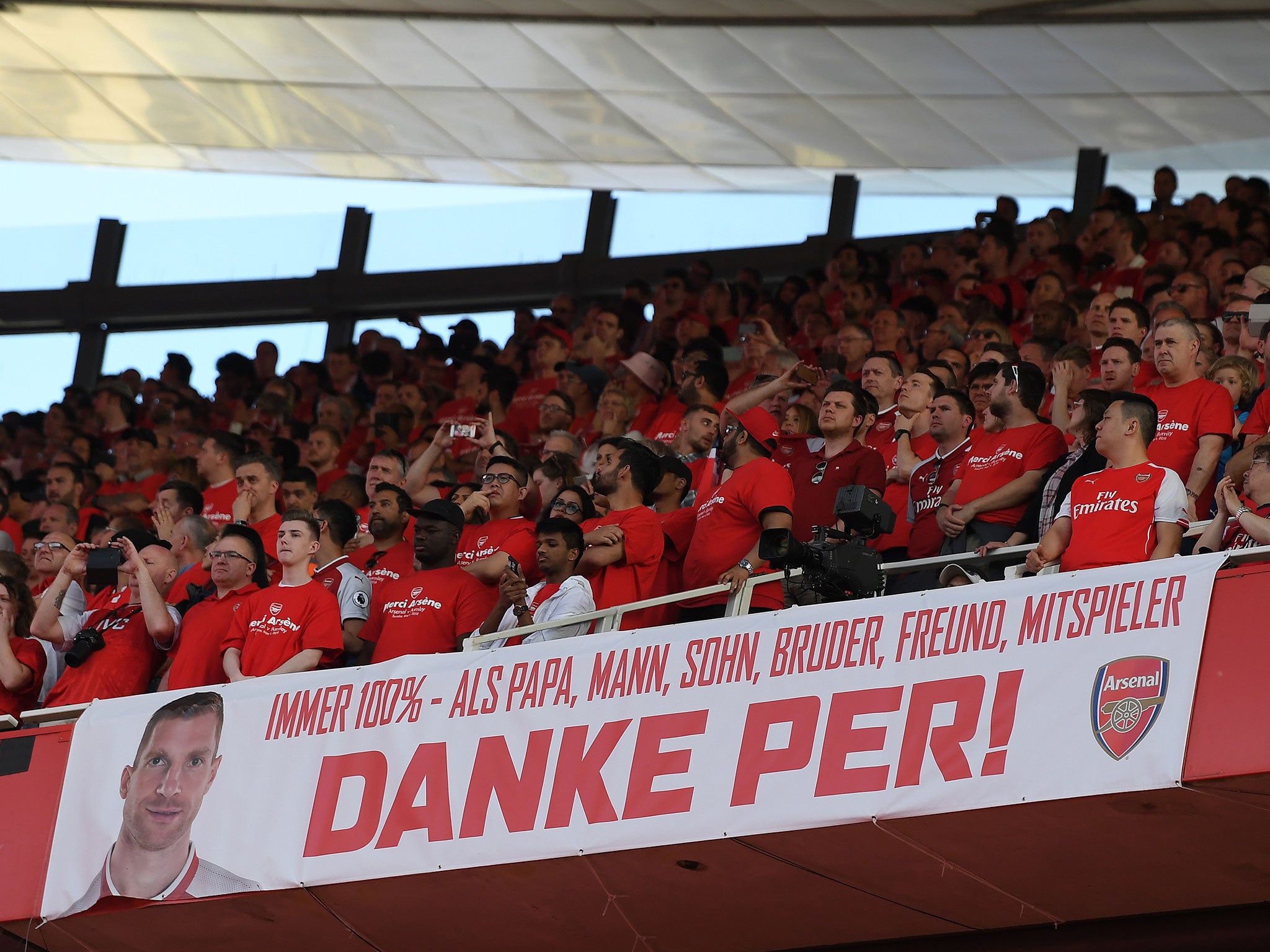 Mertesacker was always a fan favourite at the Emirates