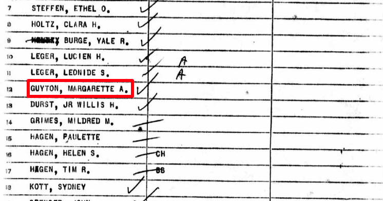 Carrell's mother loved to travel as seen on a flight passenger list (Ancestry)