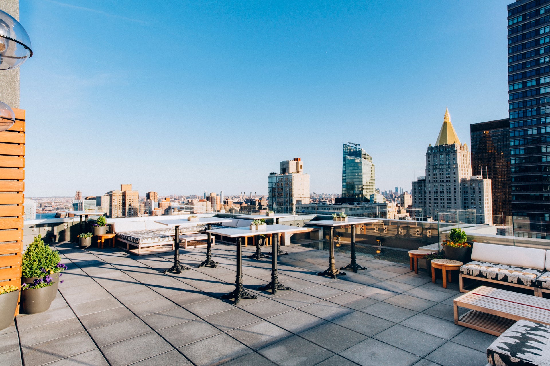 Arlo Nomad's rooftop bar has a section of glass floor