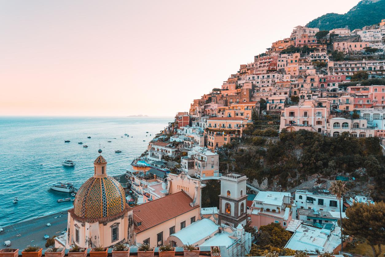 The pastel villas of Positano, one of the highlights of the Amalfi coast (Getty)