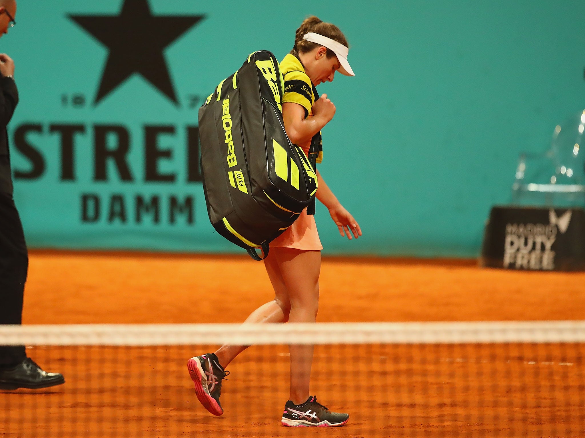 Konta exited in the second round after defeat to Pera