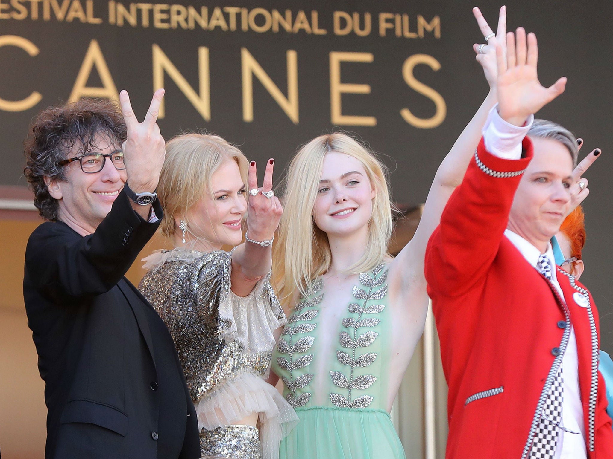 Smells like punk spirit: Neil Gaiman, Nicole Kidman, Elle Fanning and John Cameron Mitchell at Cannes