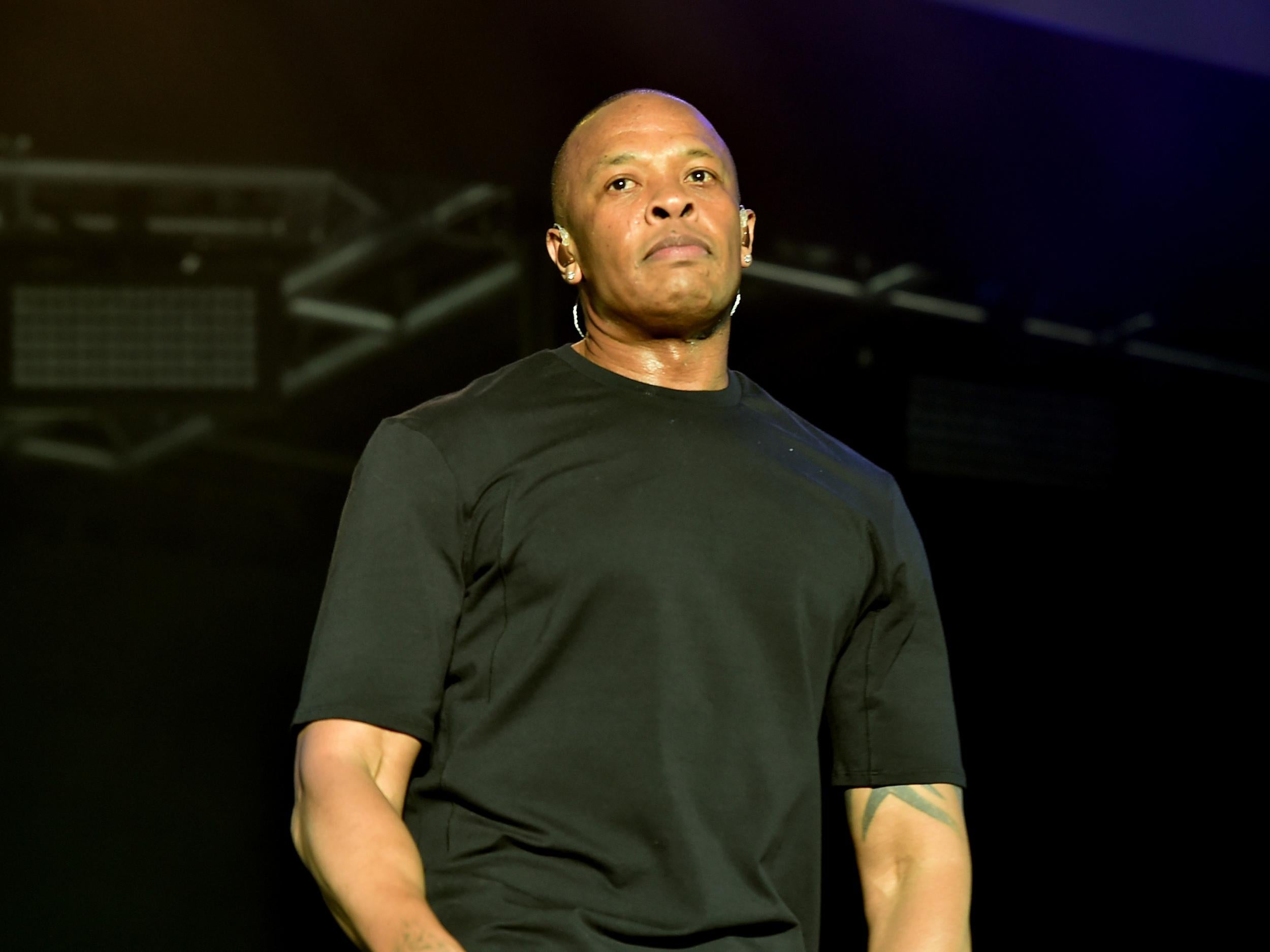 Dr Dre onstage at Coachella music festival in 2016