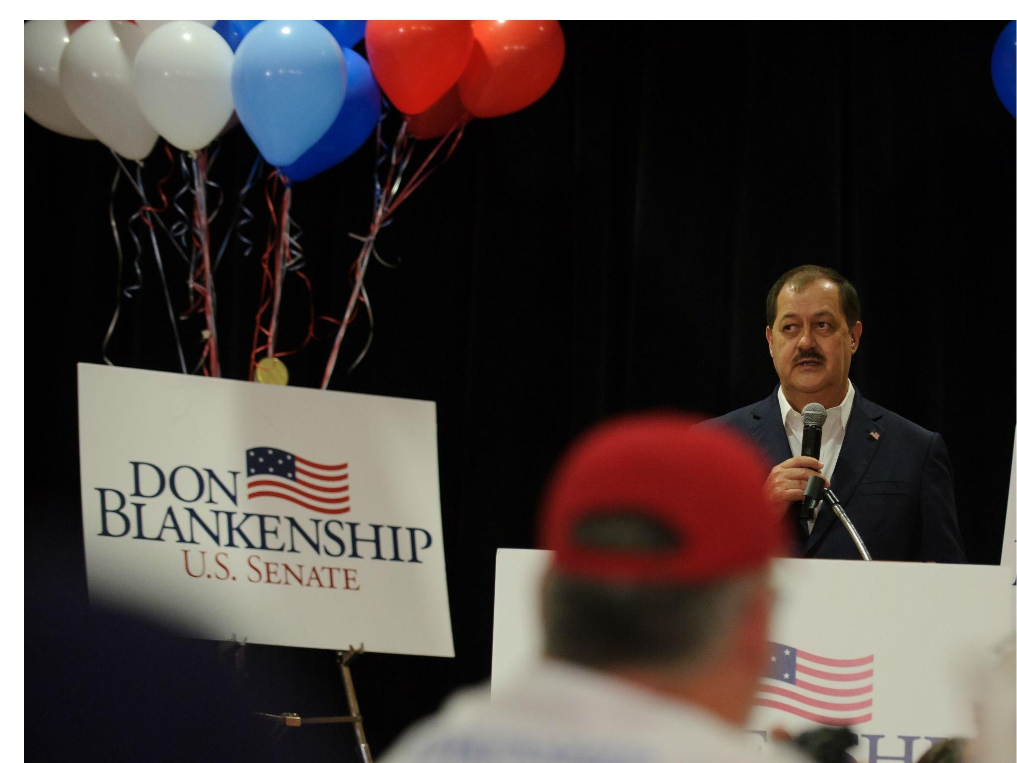 Mr Blankenship, pictured, lost in a hotly contested West Virginia Republican primary