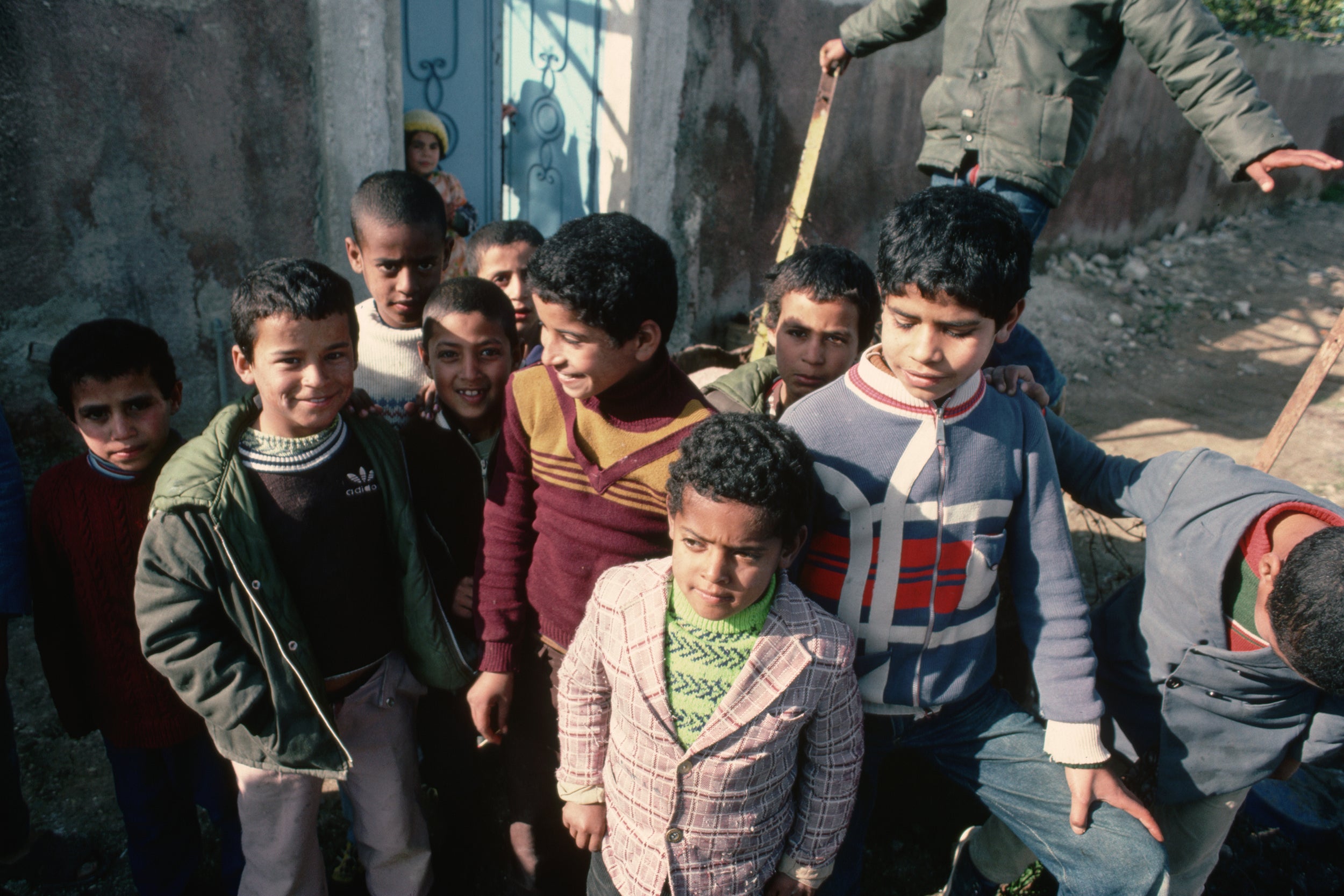 Palestinian children in Balata refugee camp