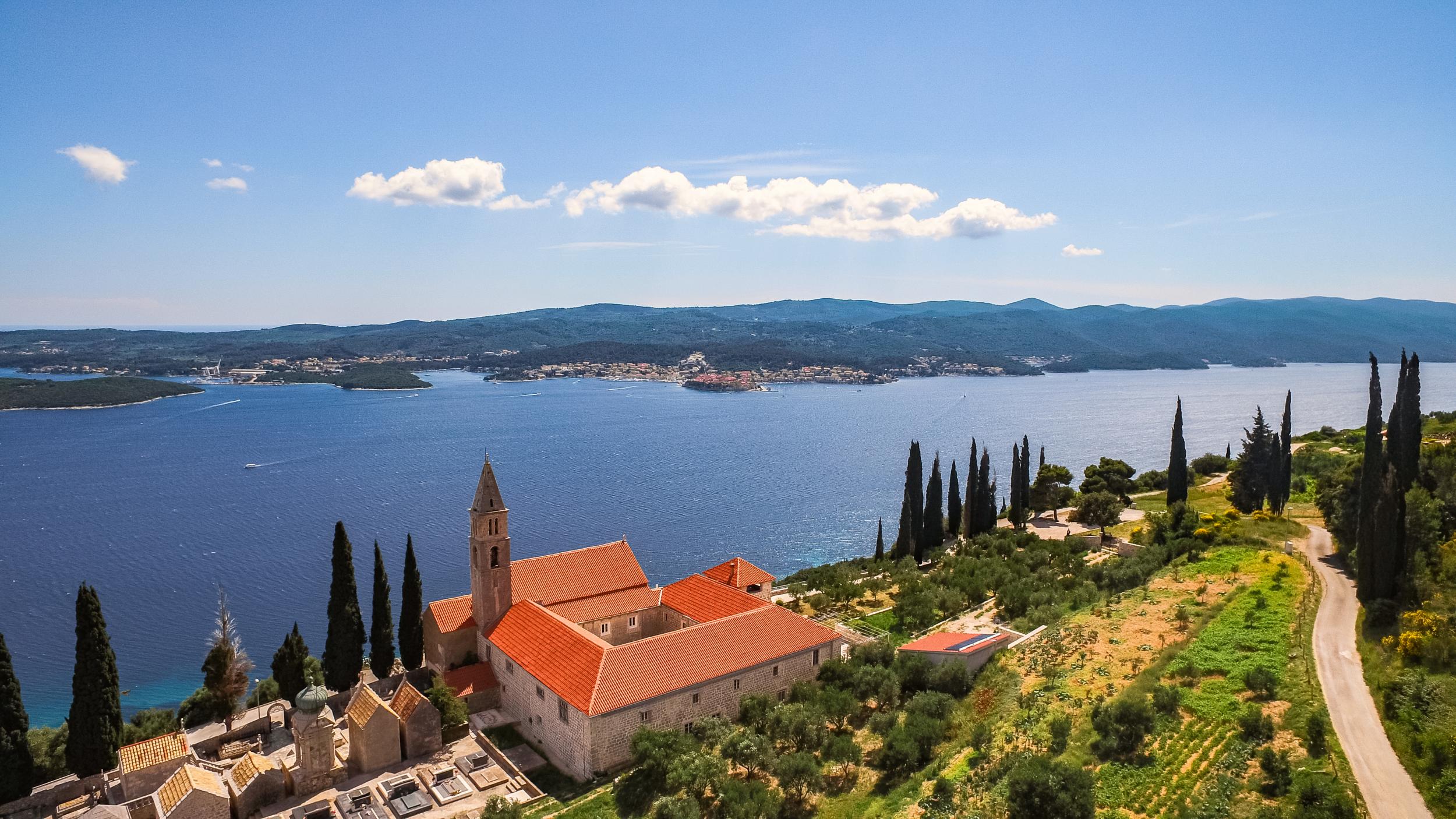 A view across the port town of Orebić