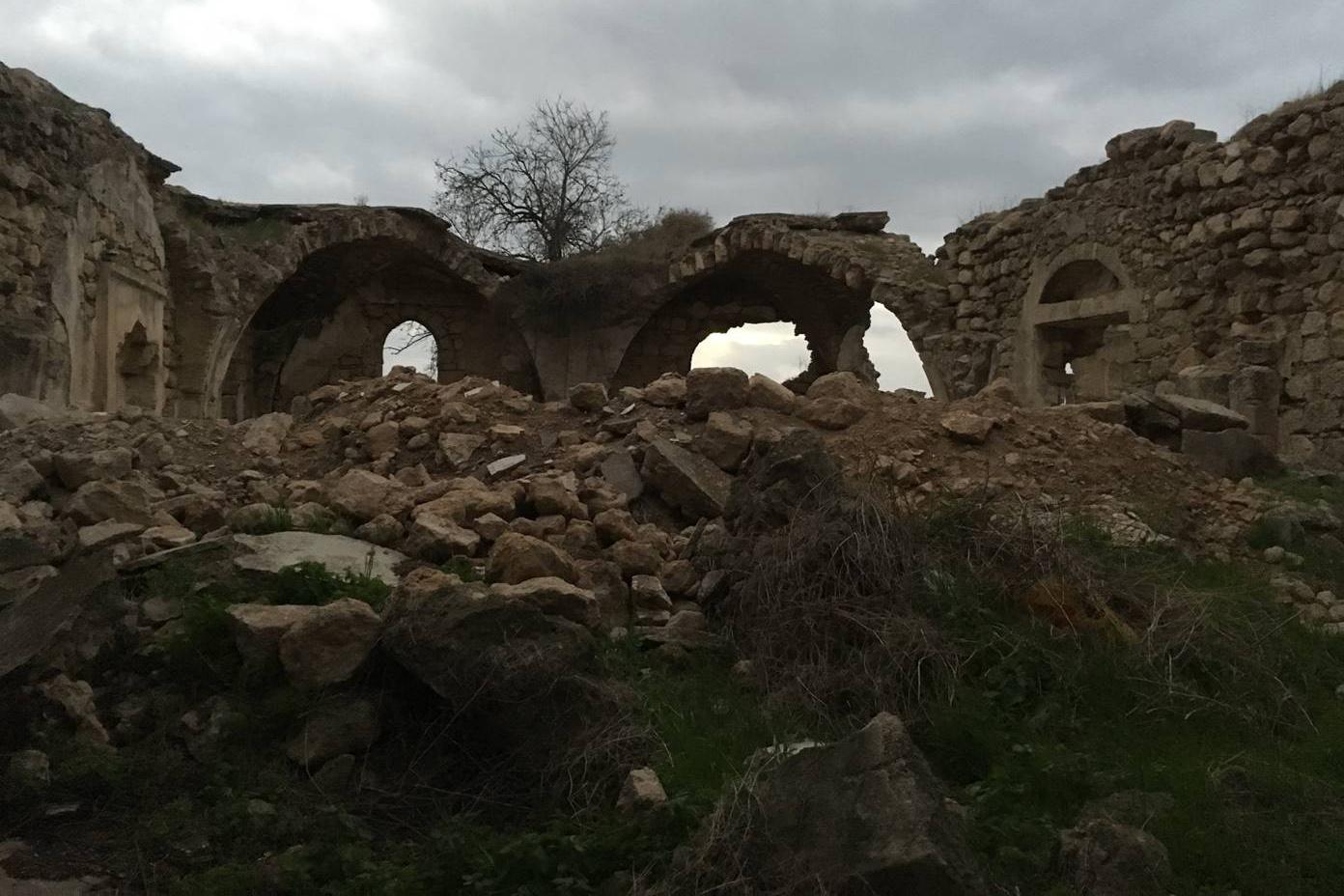 Remains of a house in the destroyed Palestinian village of Isdud, near Gaza (Sarah Helm)