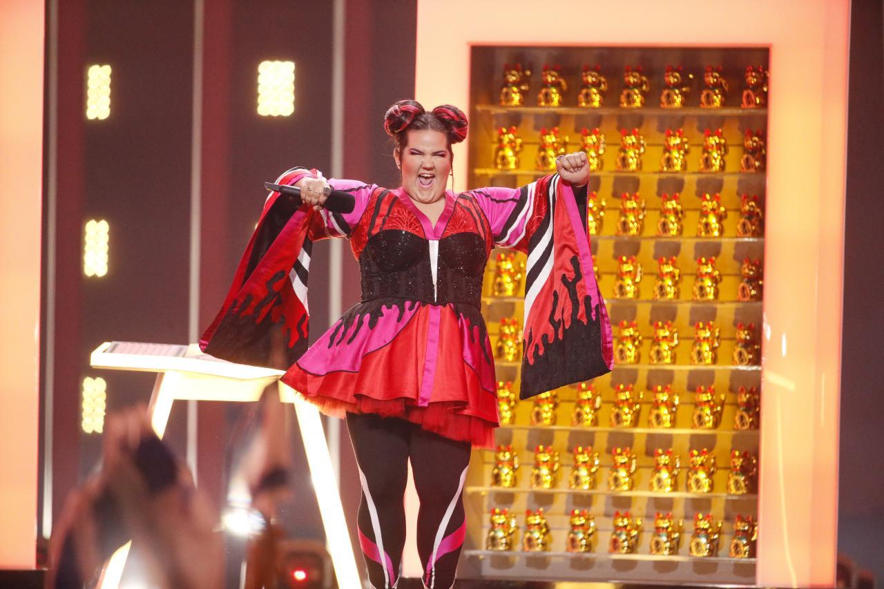 Netta matched her hair to her outfit for her performance (Andres Putting/Eurovision)