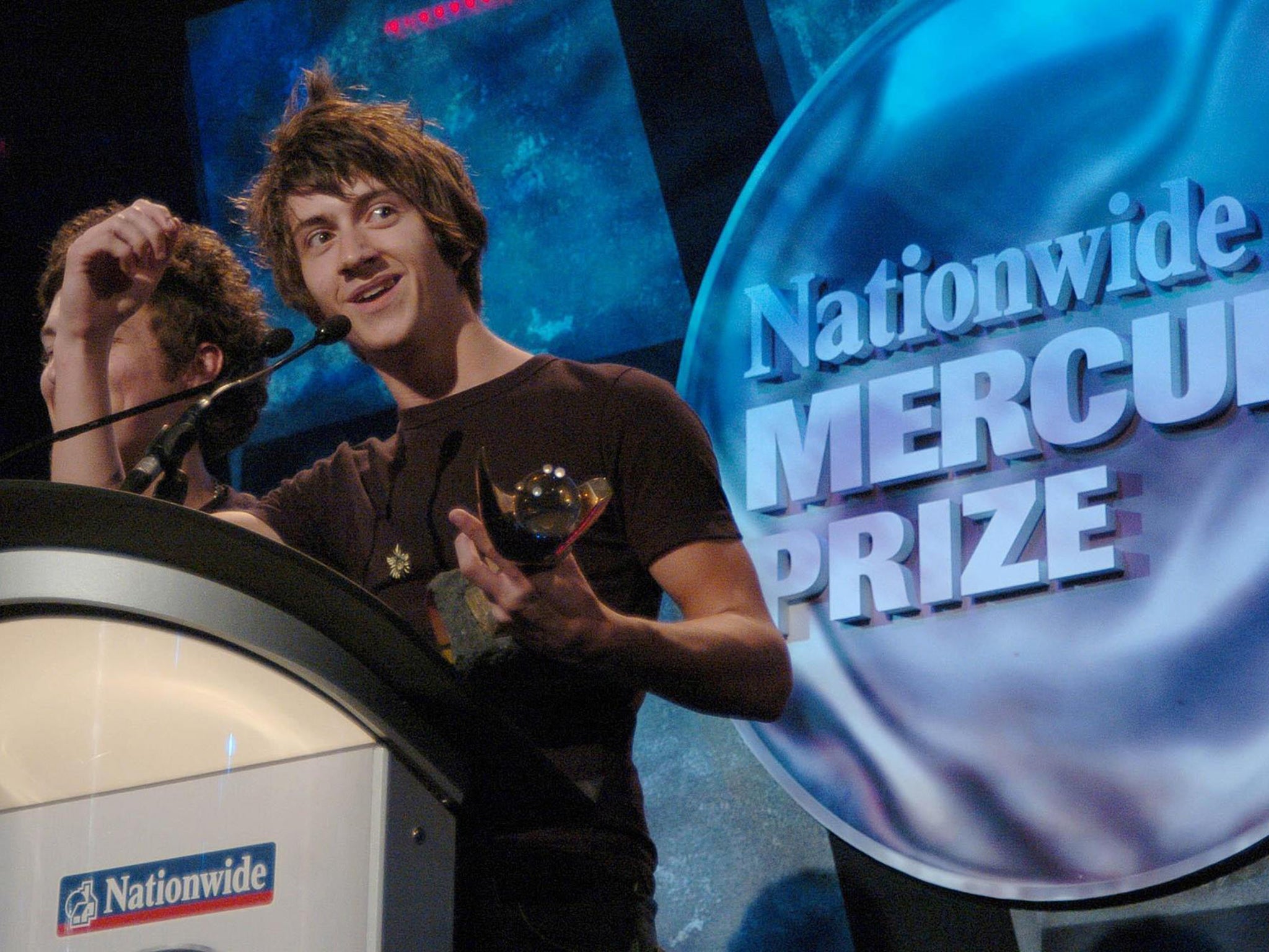 The Arctic Monkeys on stage after winning the Mercury Prize in 2006