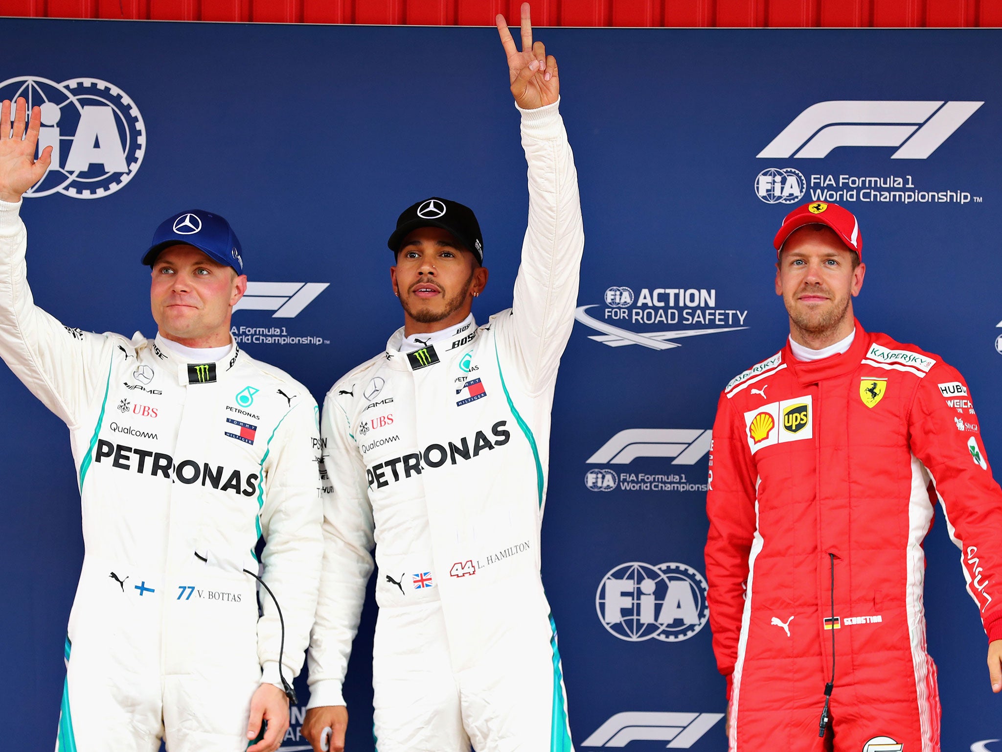 Vettel could only manage third in his Ferrari