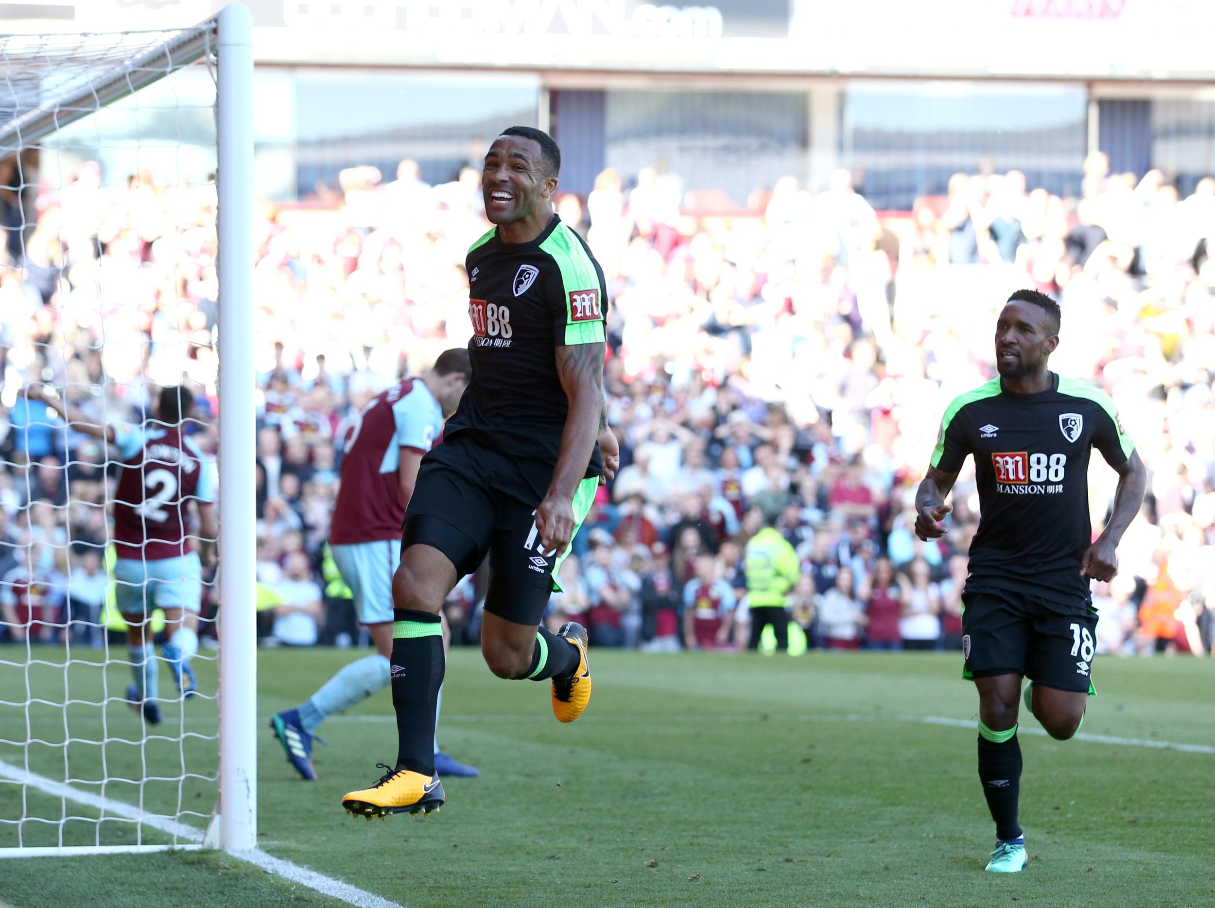 Callum Wilson celebrates his late winner