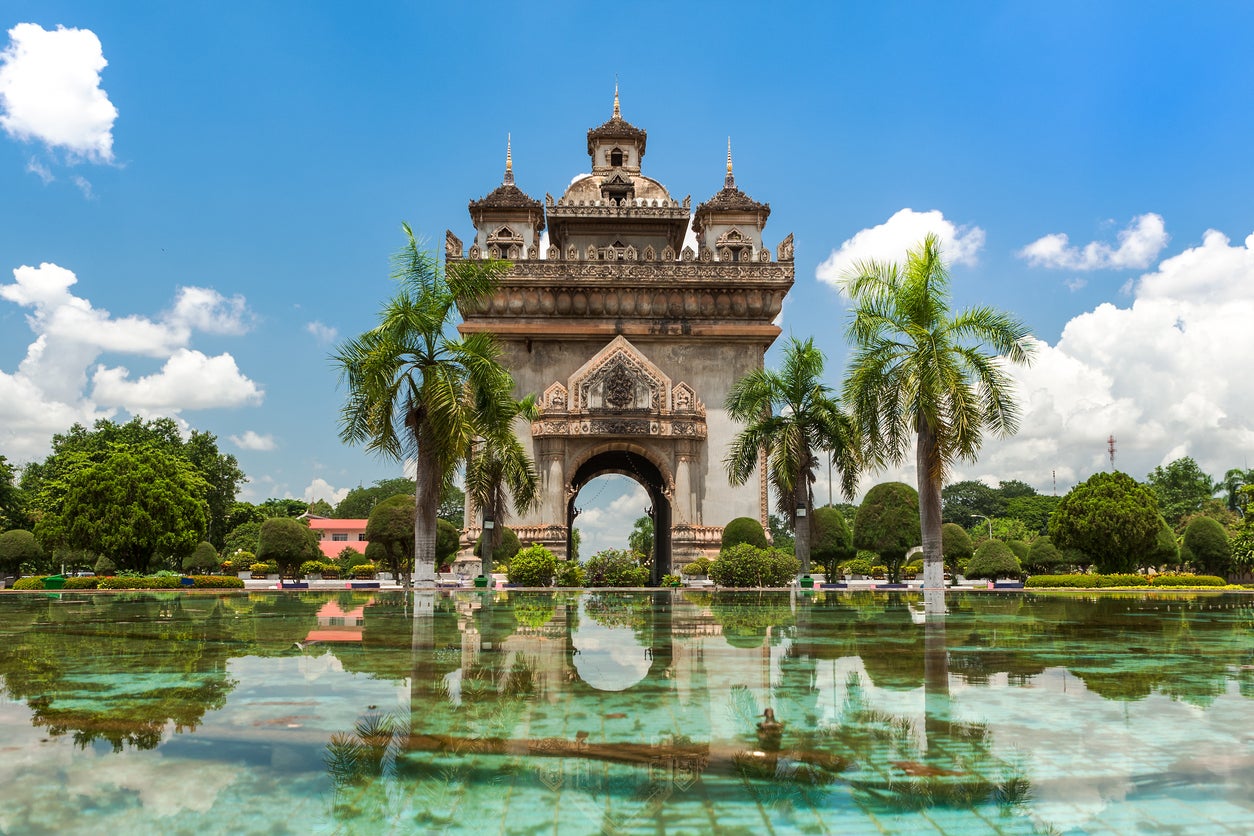 Patuxai is Vientiane's answer to the Arc de Triomphe