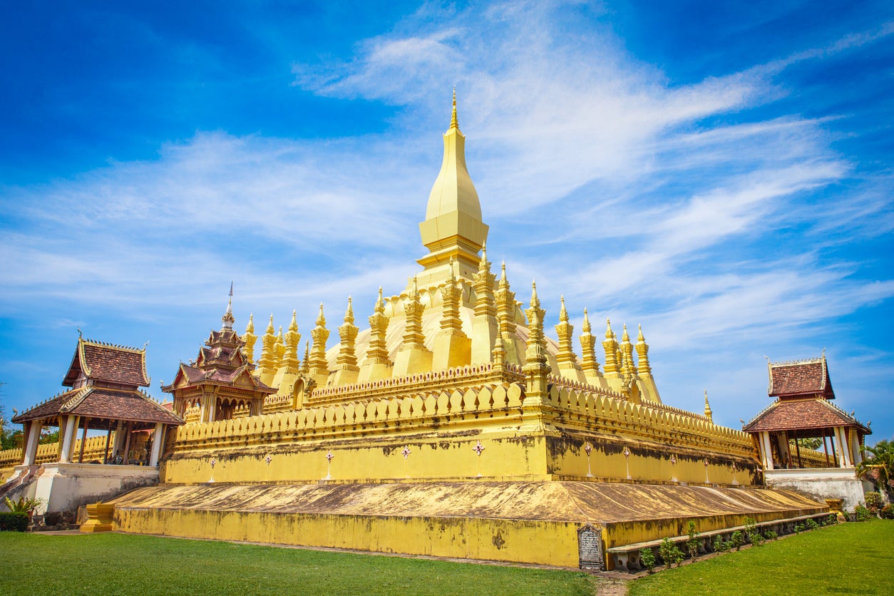 Pha That Luang is believed to house a relic of the Buddha