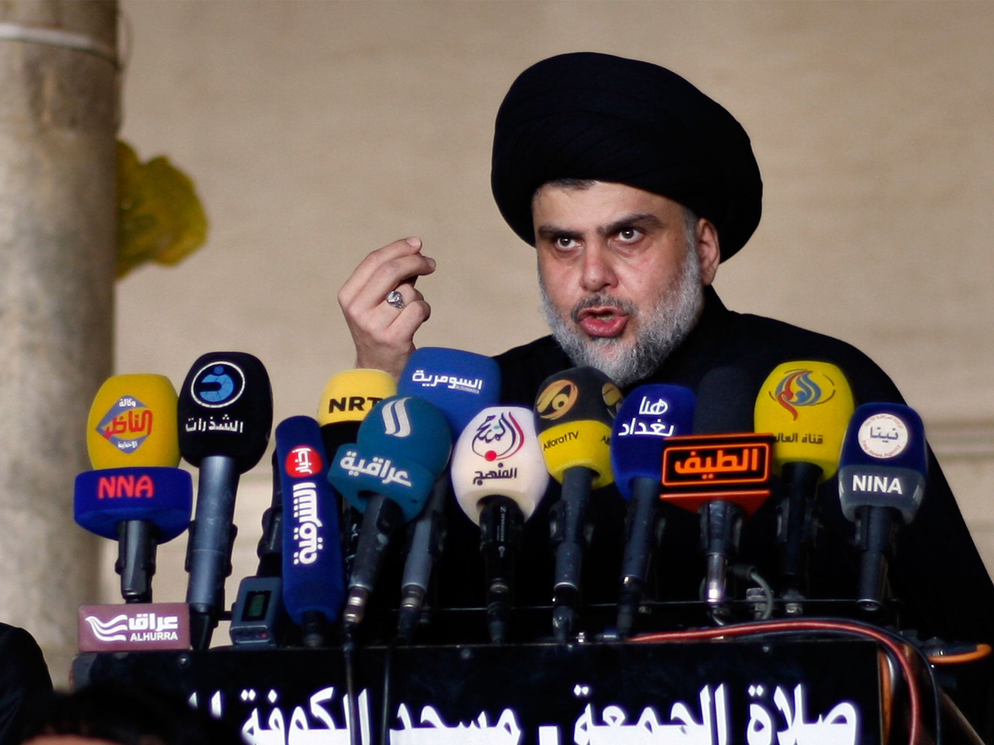 Populist nationalist cleric Muqtada al-Sadr was a surprise winner in the polls