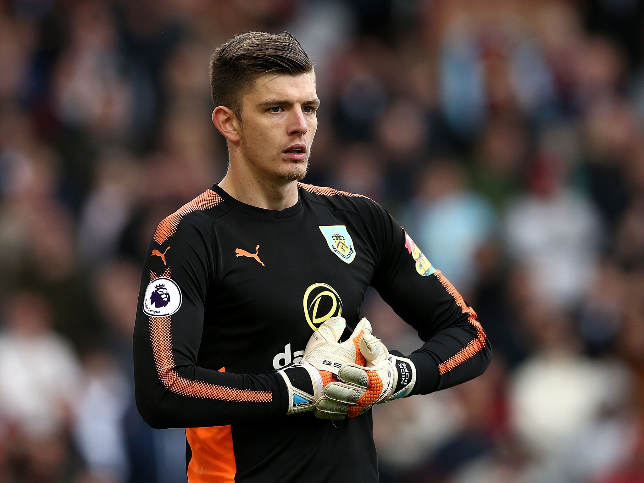 Nick Pope is competing with Joe Hart for a place in the squad