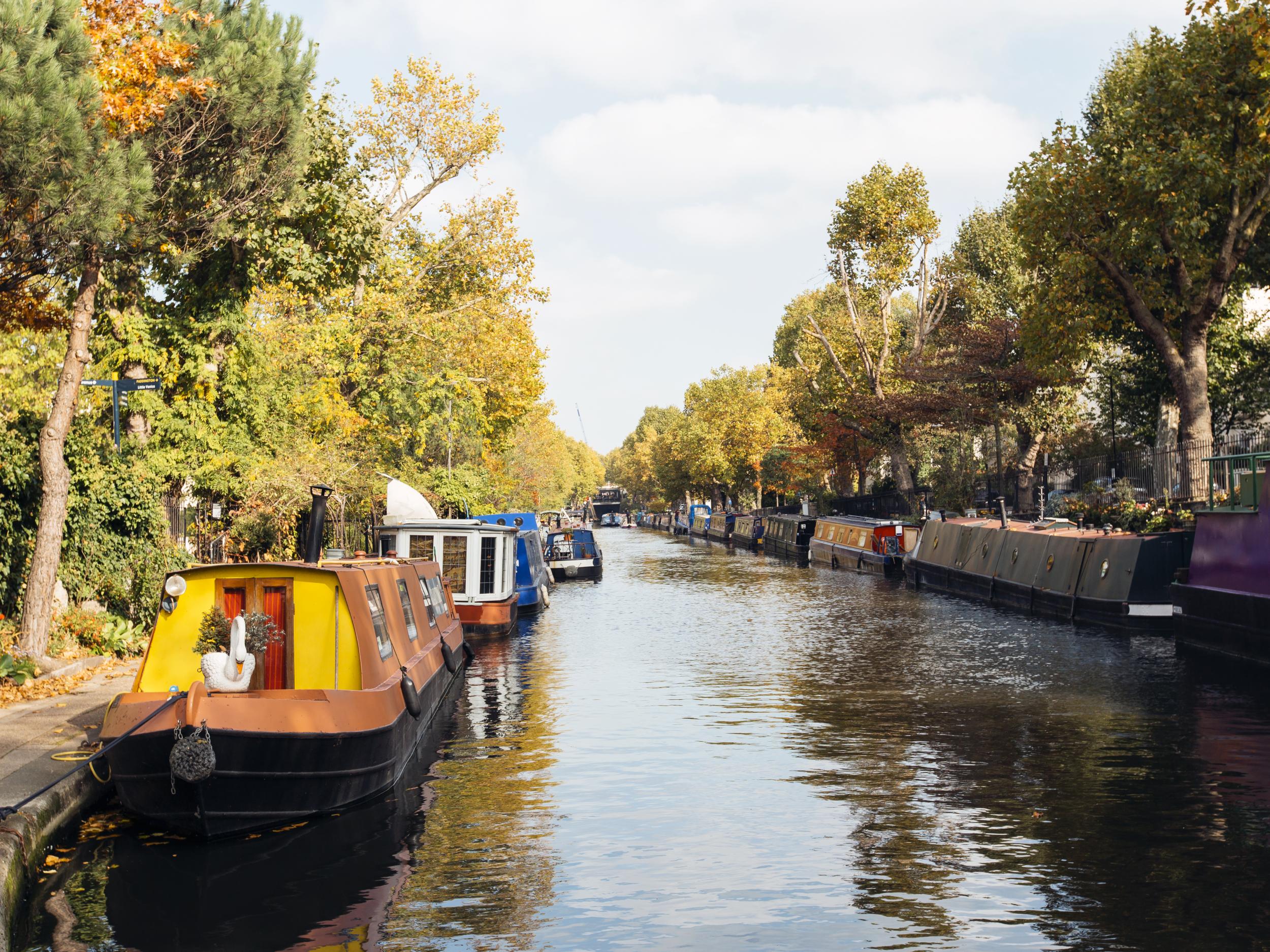 The famous Little Venice area on the Regents Canal, London