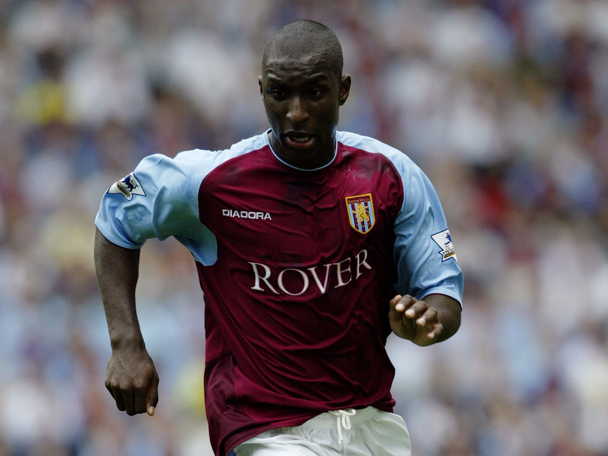 Samuel playing for Aston Villa