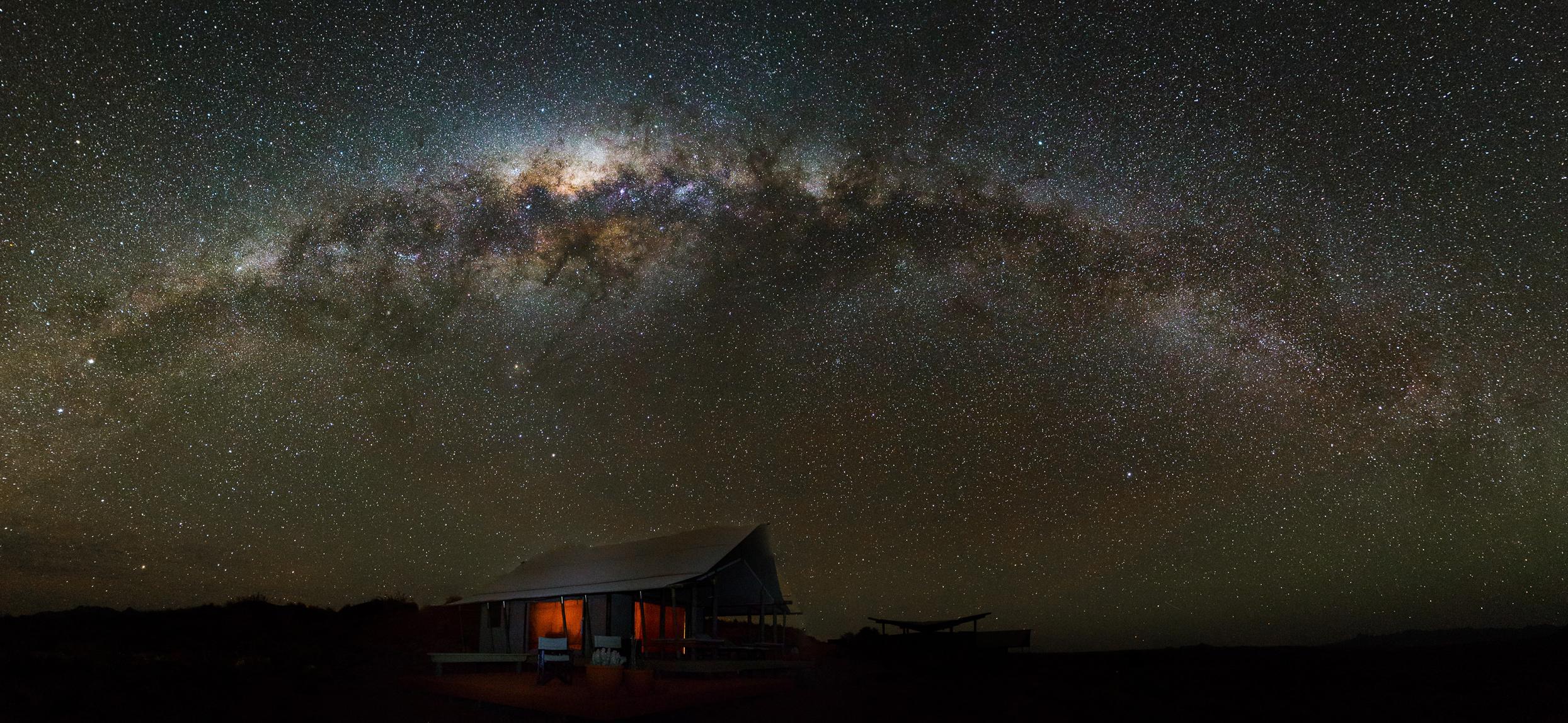 Seen in a different light: the Dunes Lodge at night