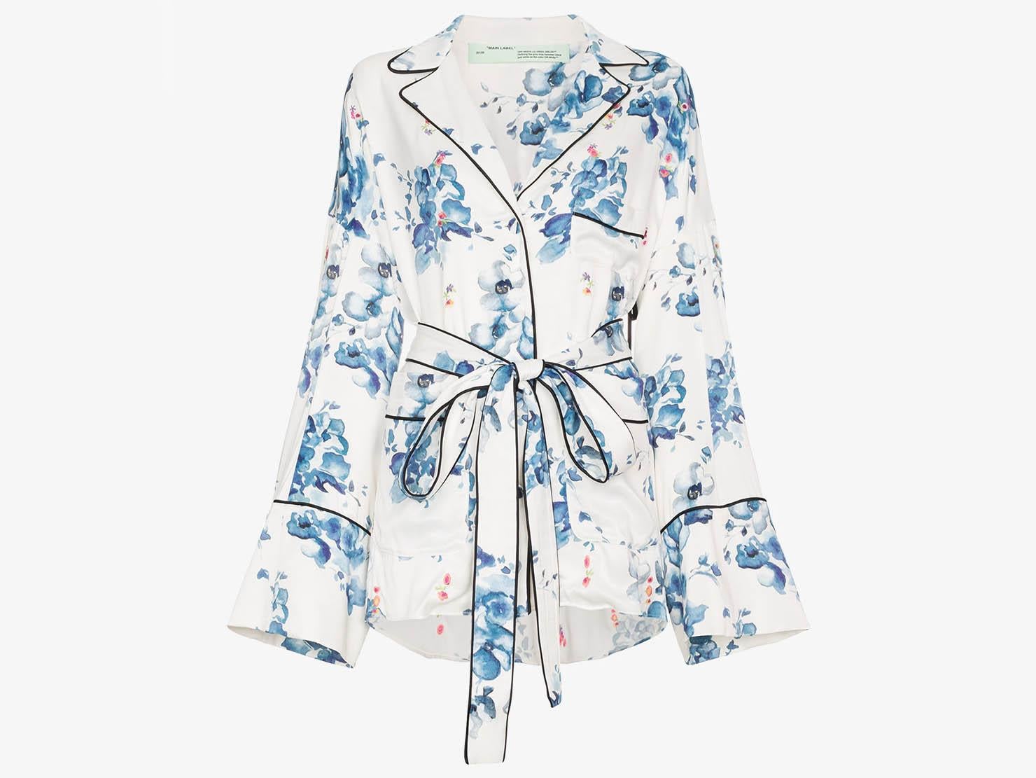 Off-White x Browns, Floral Print Belted Pyjama Jacket, £1,380, Browns