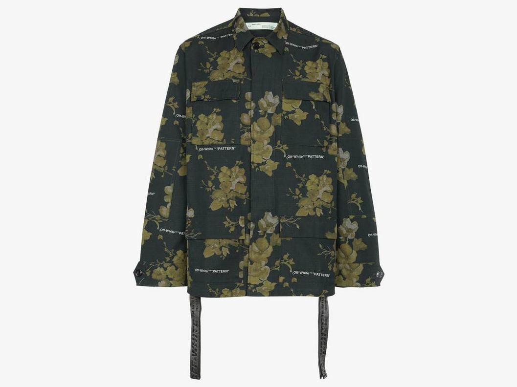 Off-White x Browns, Green Floral Shirt Jacket, £1,270, Browns