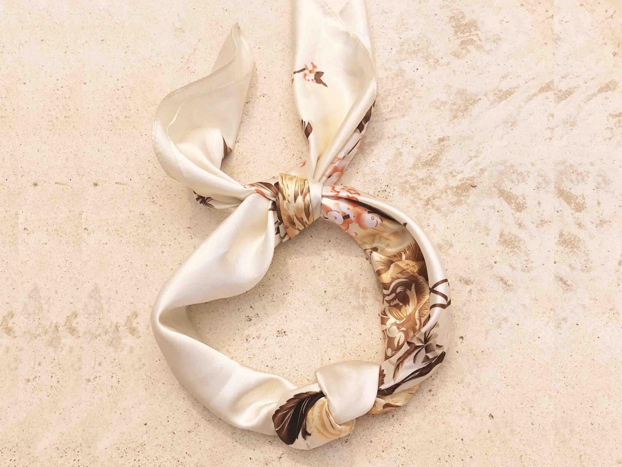 Eliza Silk Scarf Headband, £18, Rock N Rose