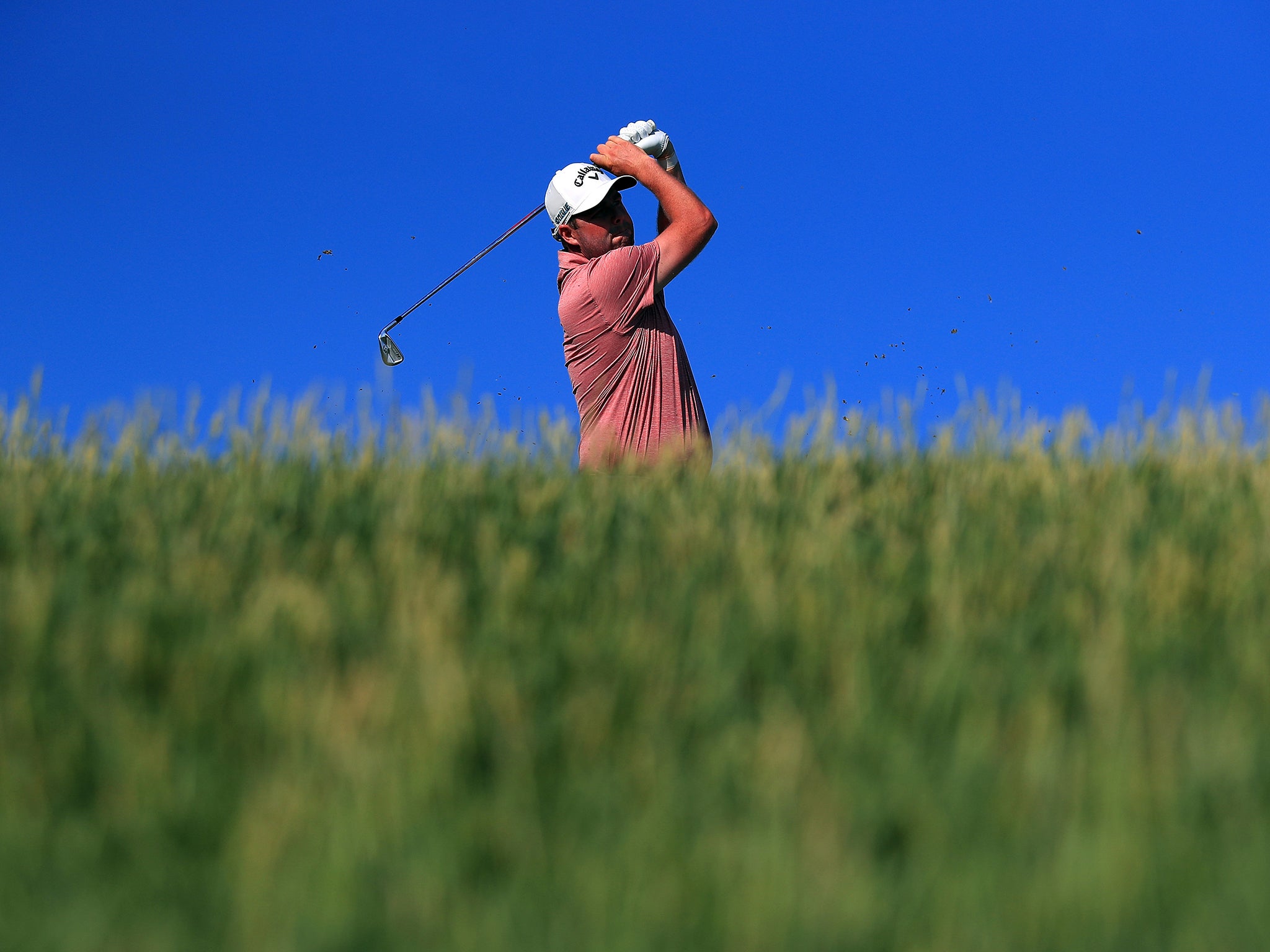 Leishman was unable to match his first round score but maintained the lead