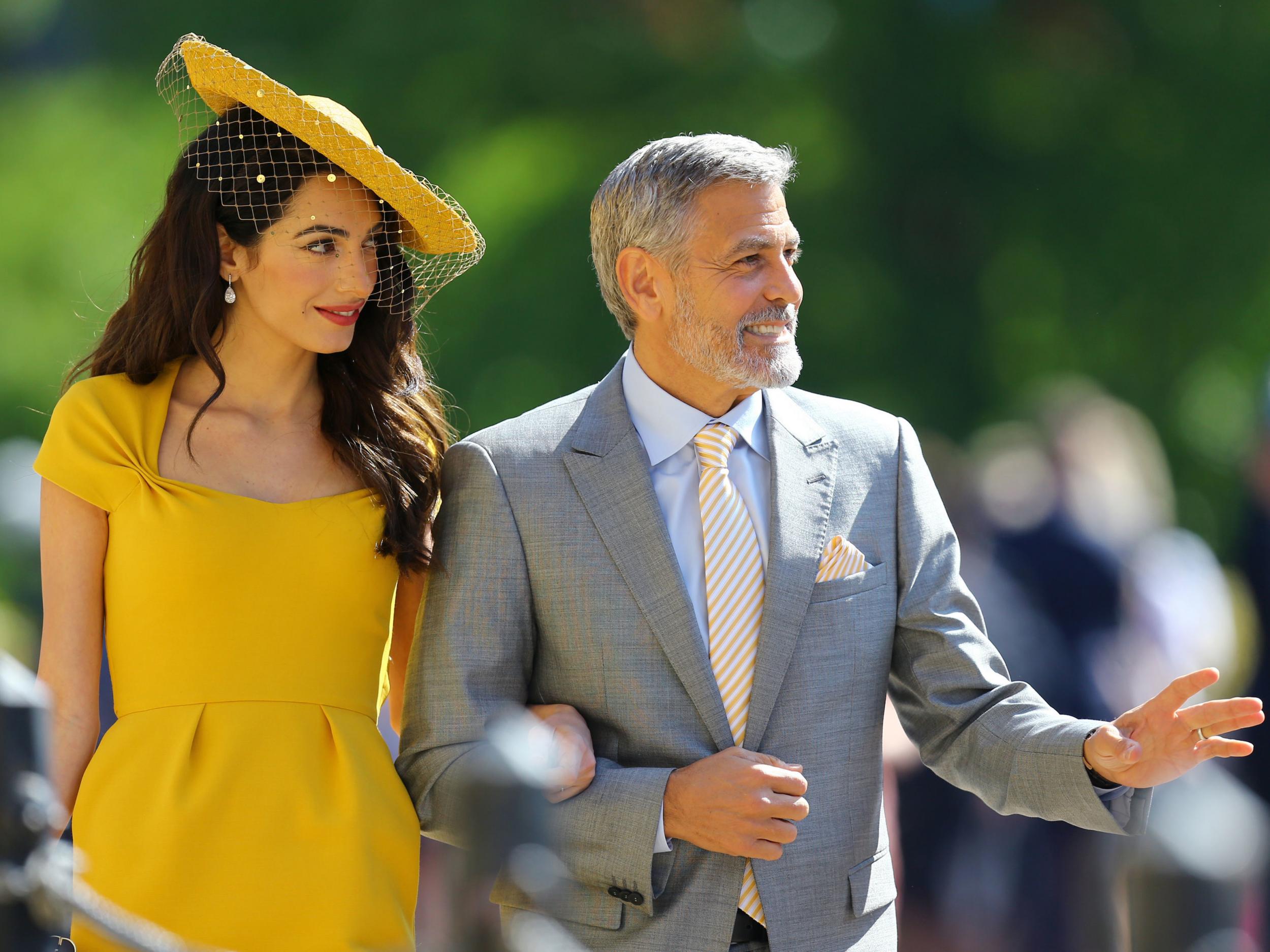 Clooney and his wife Amal arrive for the wedding ceremony