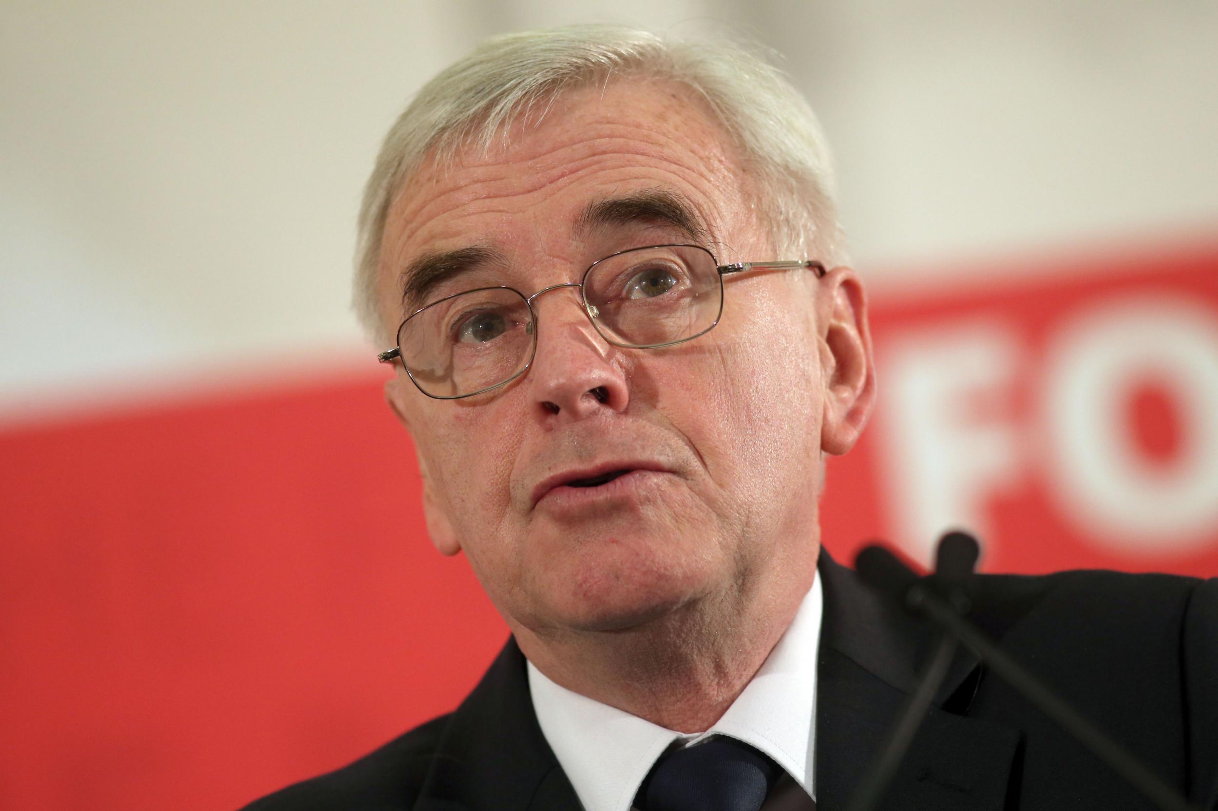 John McDonnell was shadow chancellor under Jeremy Corbyn