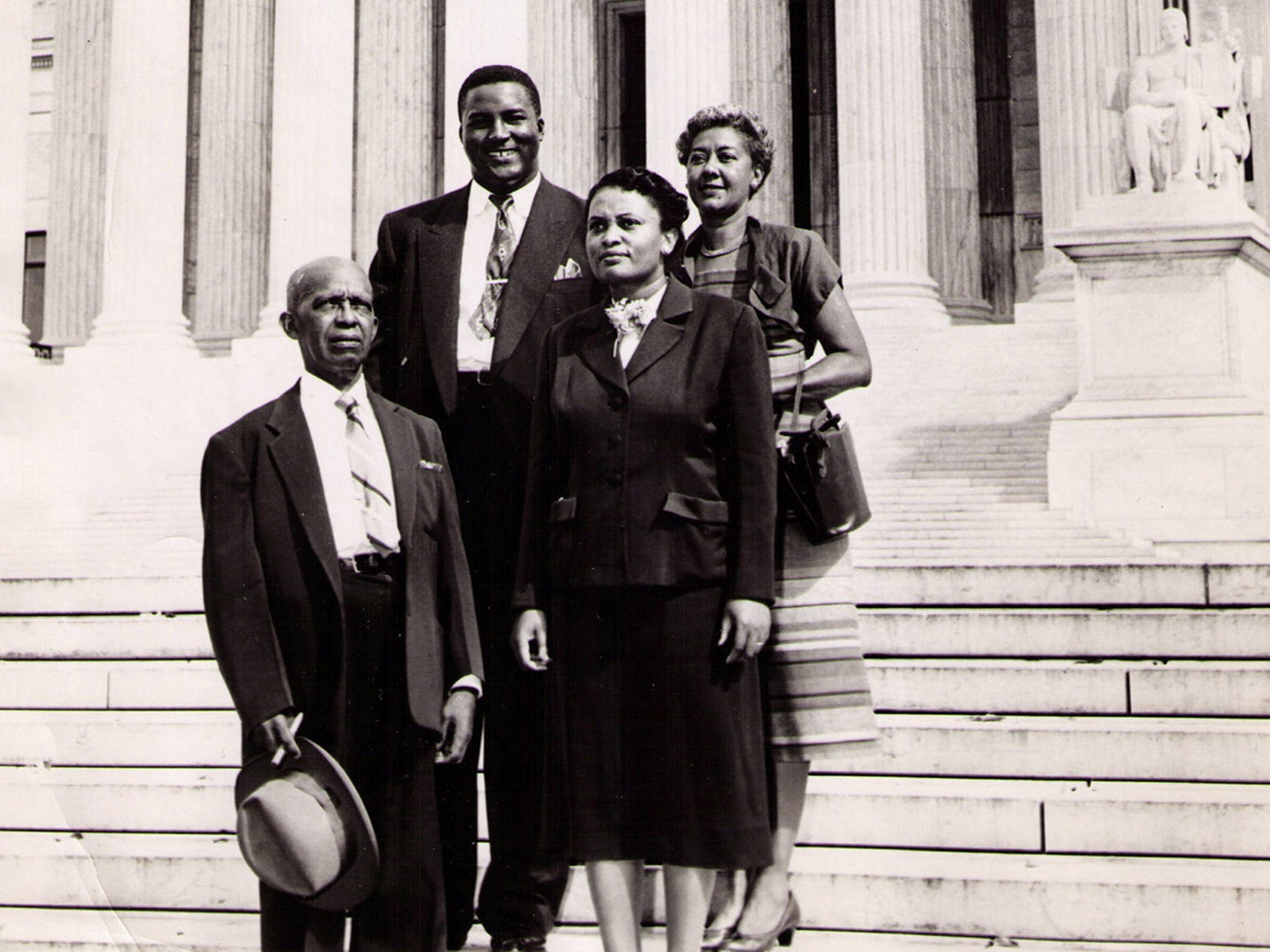 Dovey Johnson Roundtree, centre, at the Supreme Court in the 1950s