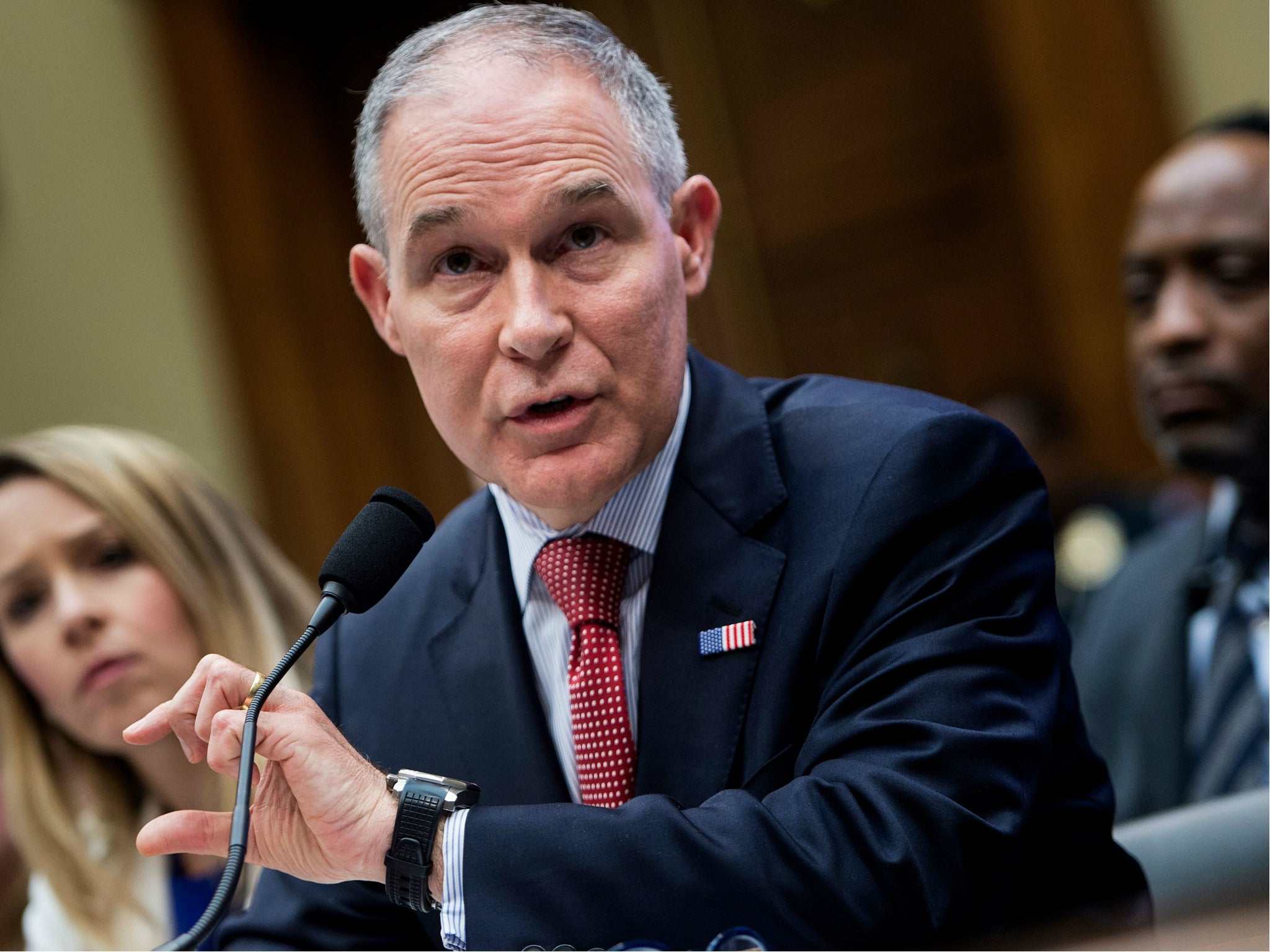 Environmental Protection Agency Administrator Scott Pruitt spoke at a summit on contaminated water from which several members of the press were barred.