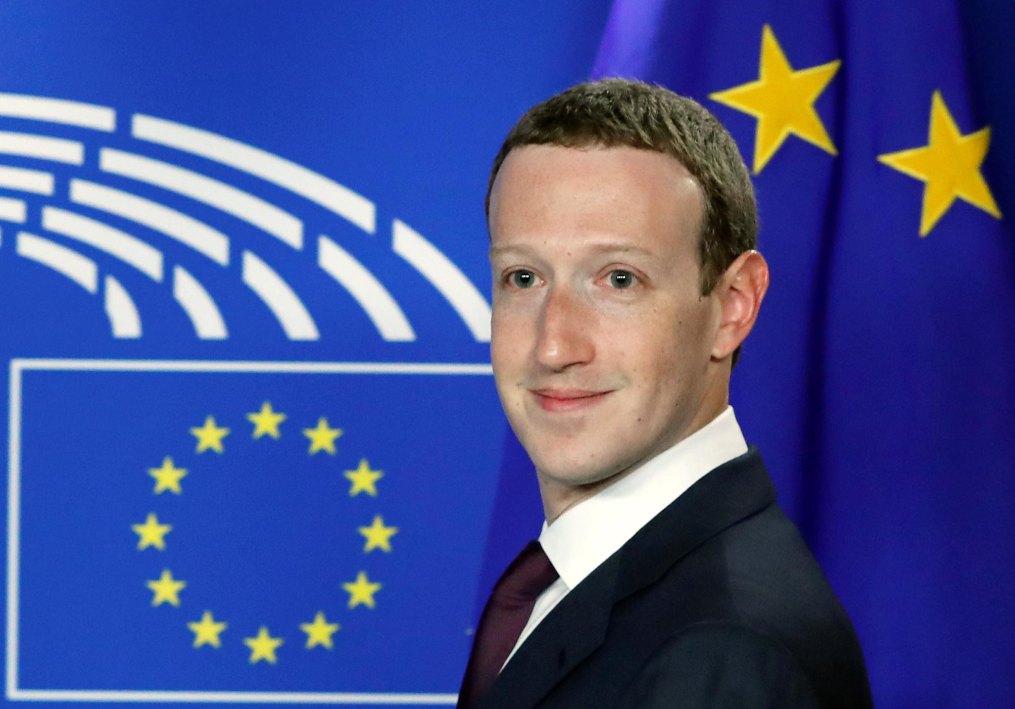 Facebook's CEO Mark Zuckerberg arrives at the European Parliament to answer questions about the improper use of millions of users' data by a political consultancy, in Brussels, Belgium May 22, 2018.