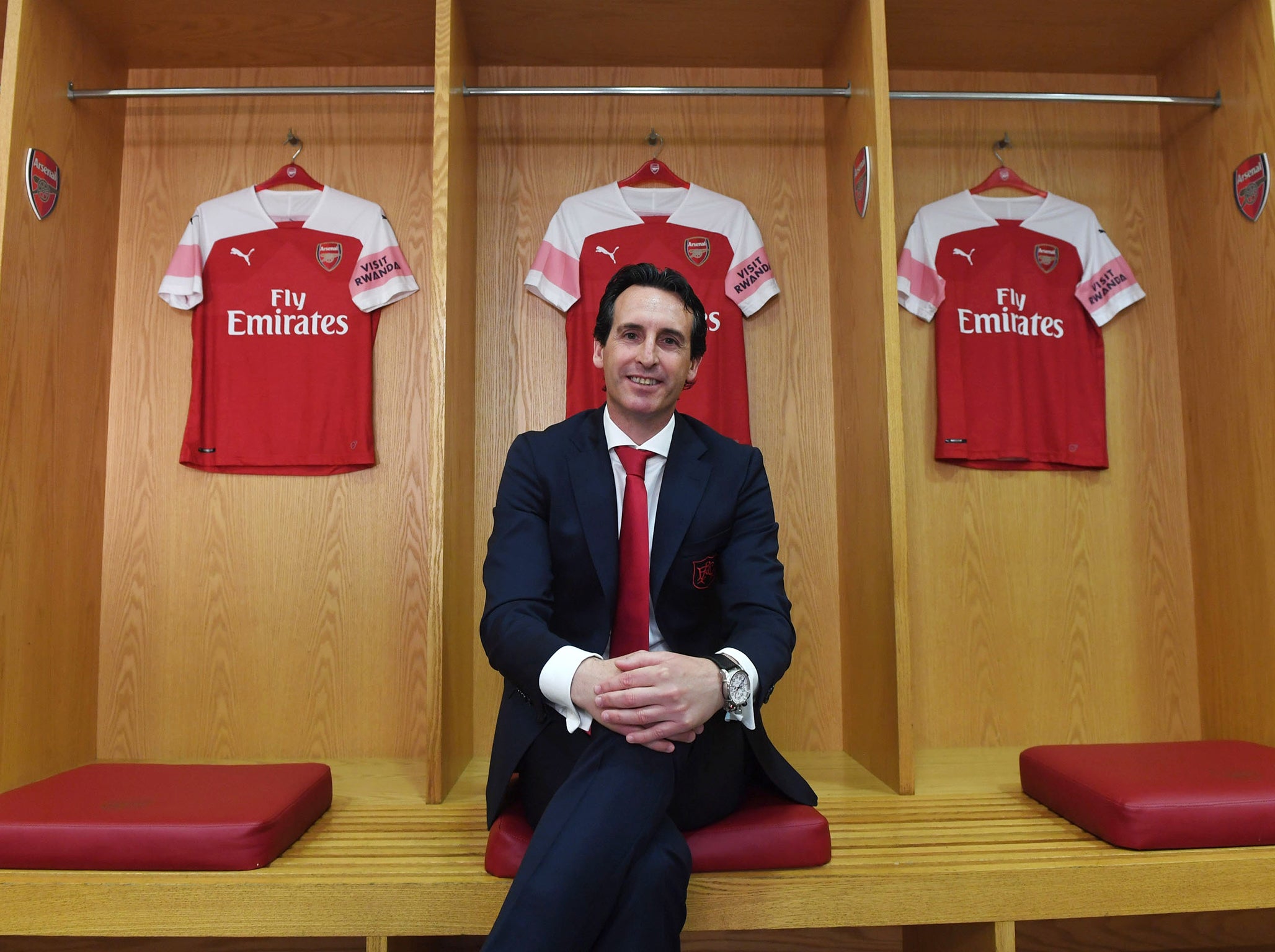 Emery was unveiled as Arsenal's new manager on Wednesday (Getty )