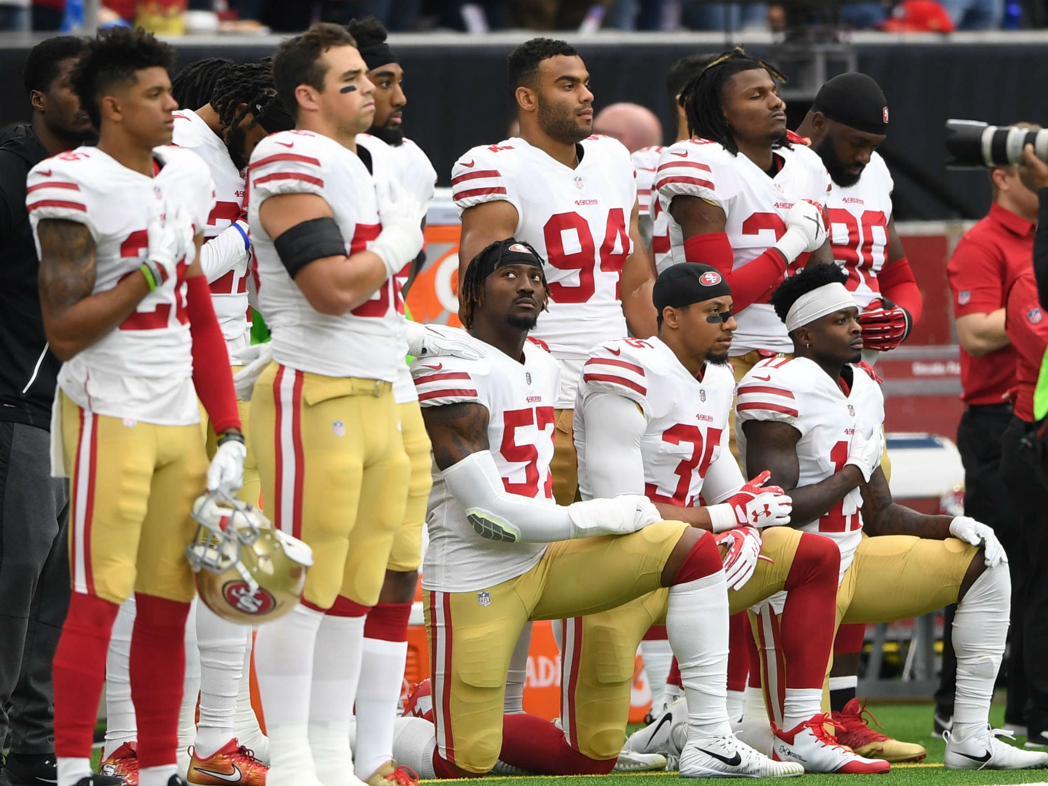 Donald Trump has advocated punishing players who kneel during the national anthem