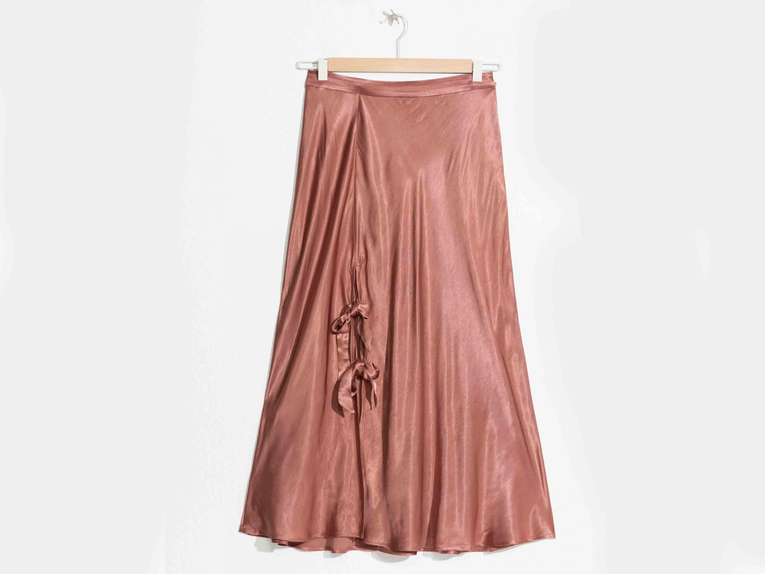 Duo bows slit midi skirt, £59, &amp; Other Stories