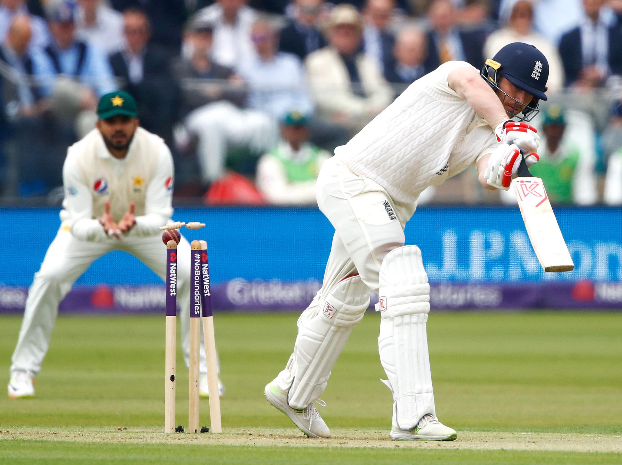 Mark Stoneman is bowled by Mohammad Abbas