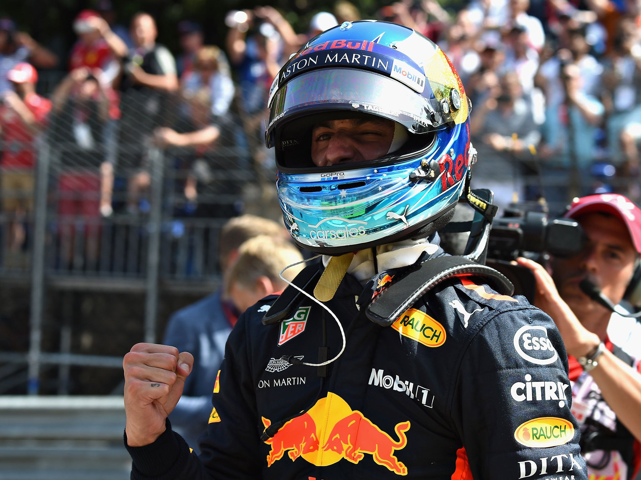 Ricciardo after securing pole position in the Monaco GP