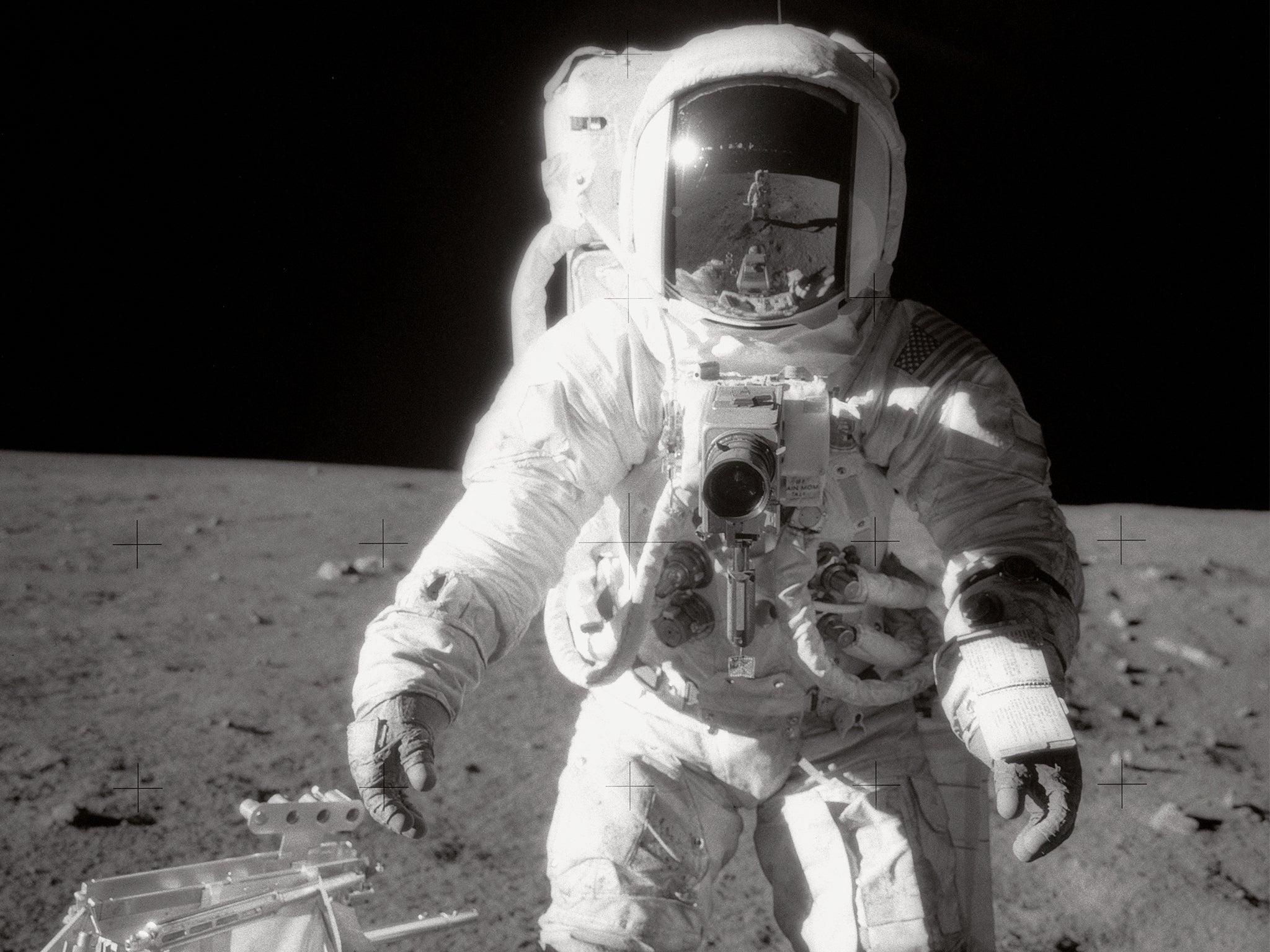 Astronaut Alan Bean photographed by Commander Charles Conrad walking on the moon