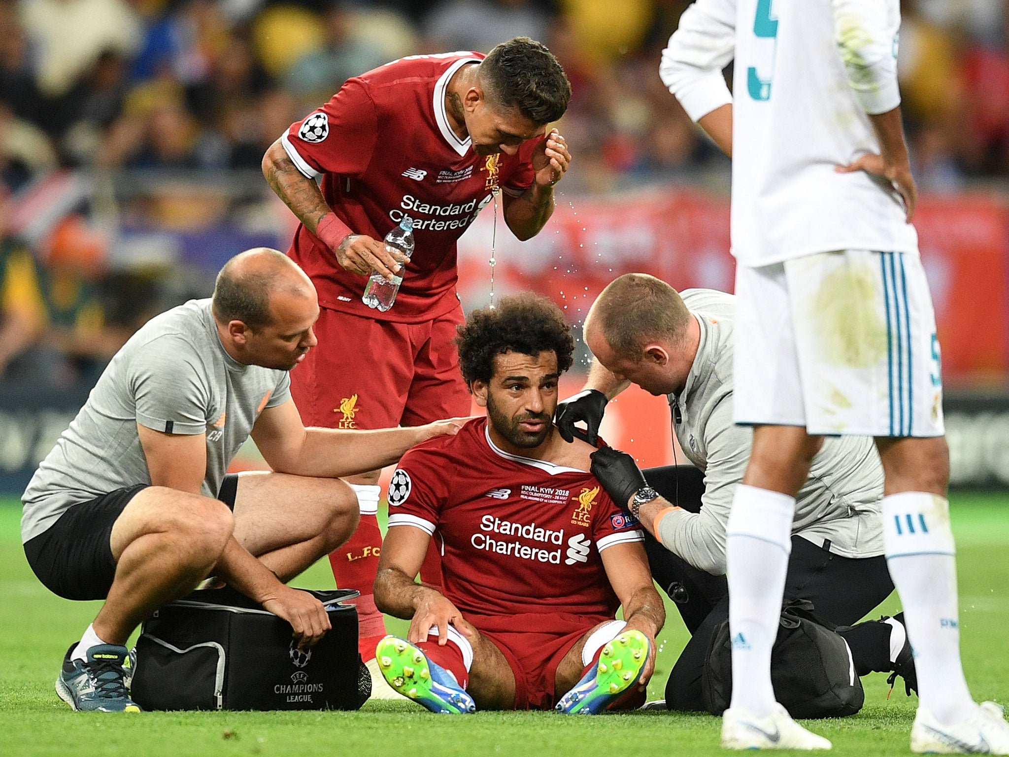 Salah's final was brought to an end by Ramos