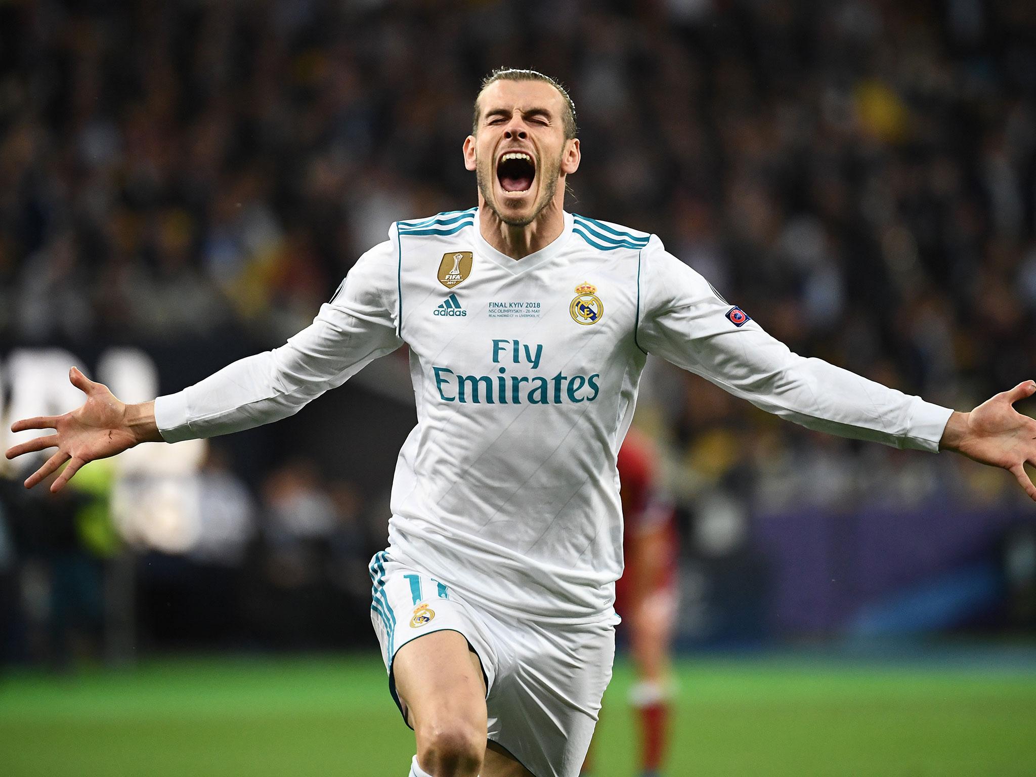 Bale celebrates his stunning goal