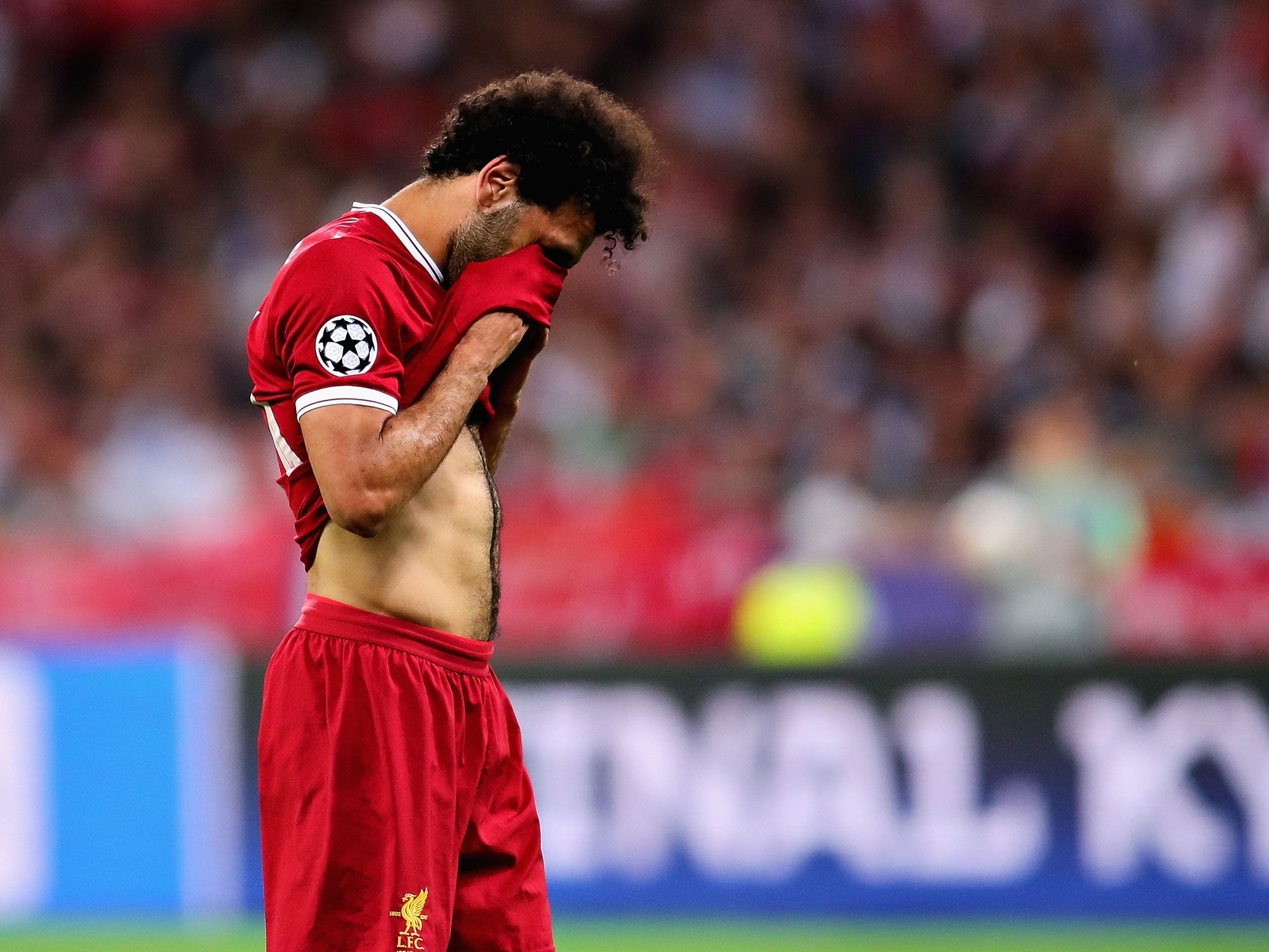 Salah was devastated to leave the field