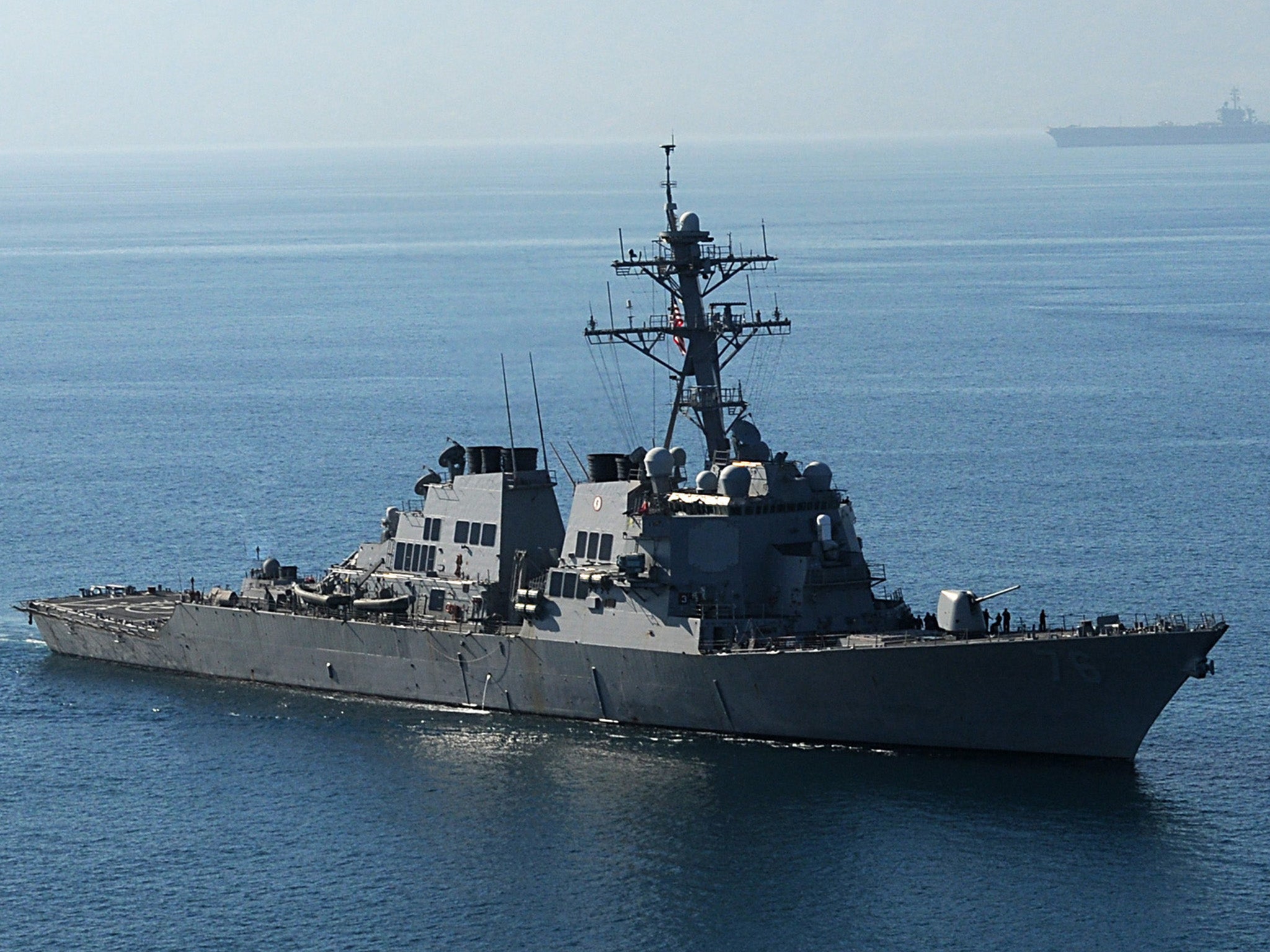 The USS Higgins was one of two vessels carrying out ‘routine and regular operations’ according to the US Pacific Fleet