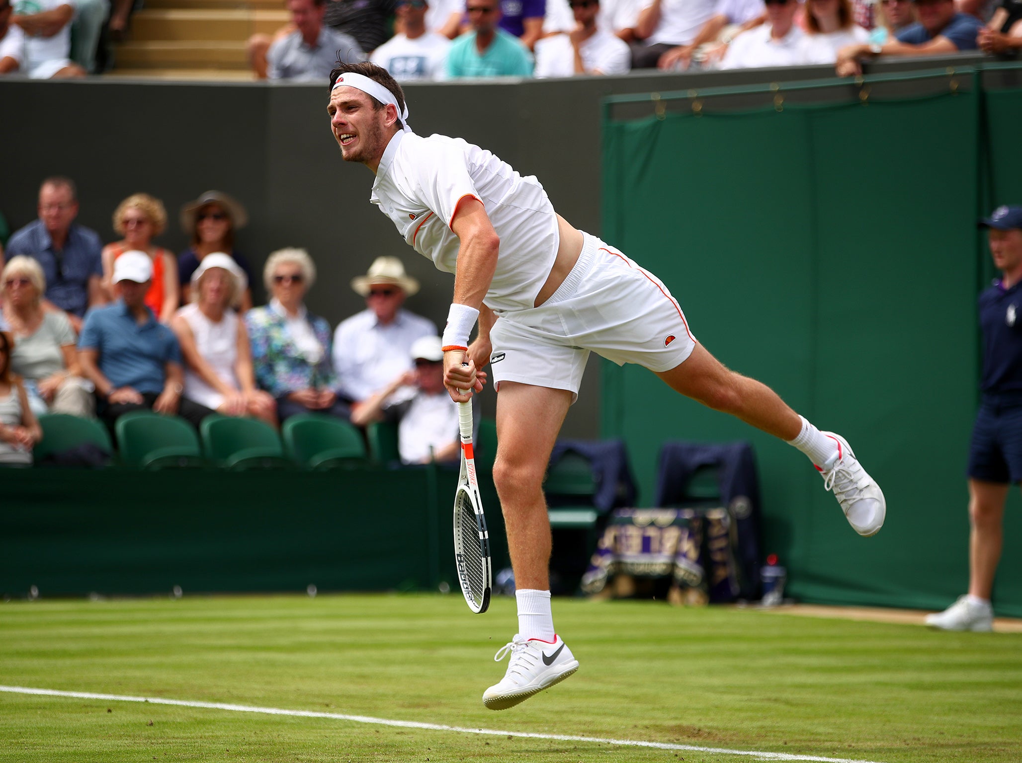 In action at Wimbledon last year