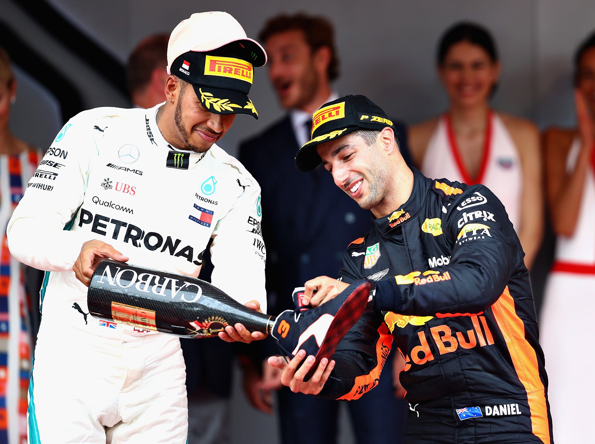 Hamilton finished behind Ricciardo last time out (Getty )