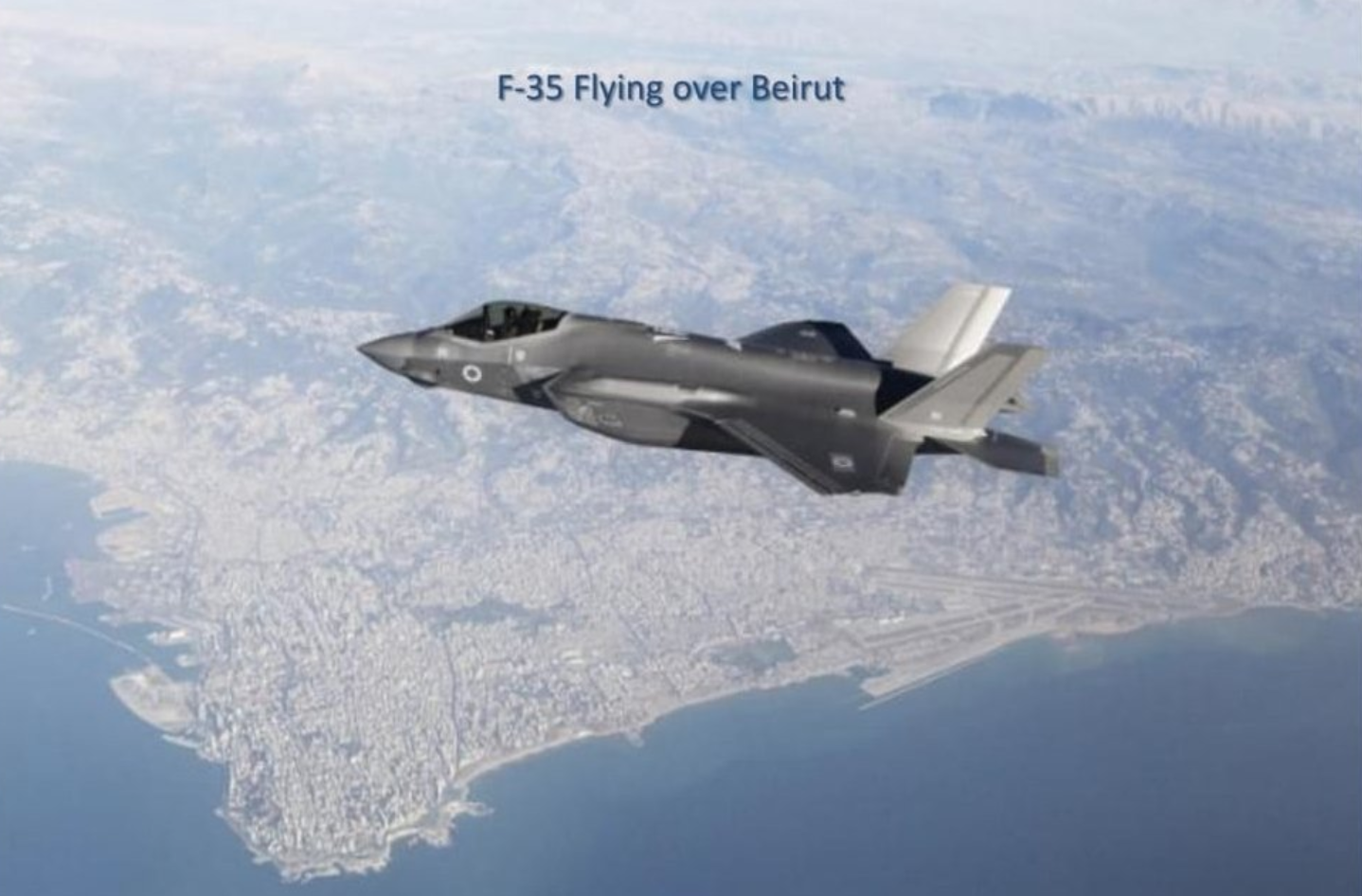 The picture of the F-35 in action – before even the US military has claimed to use it – was interpreted as a show of strength for Israel's enemies